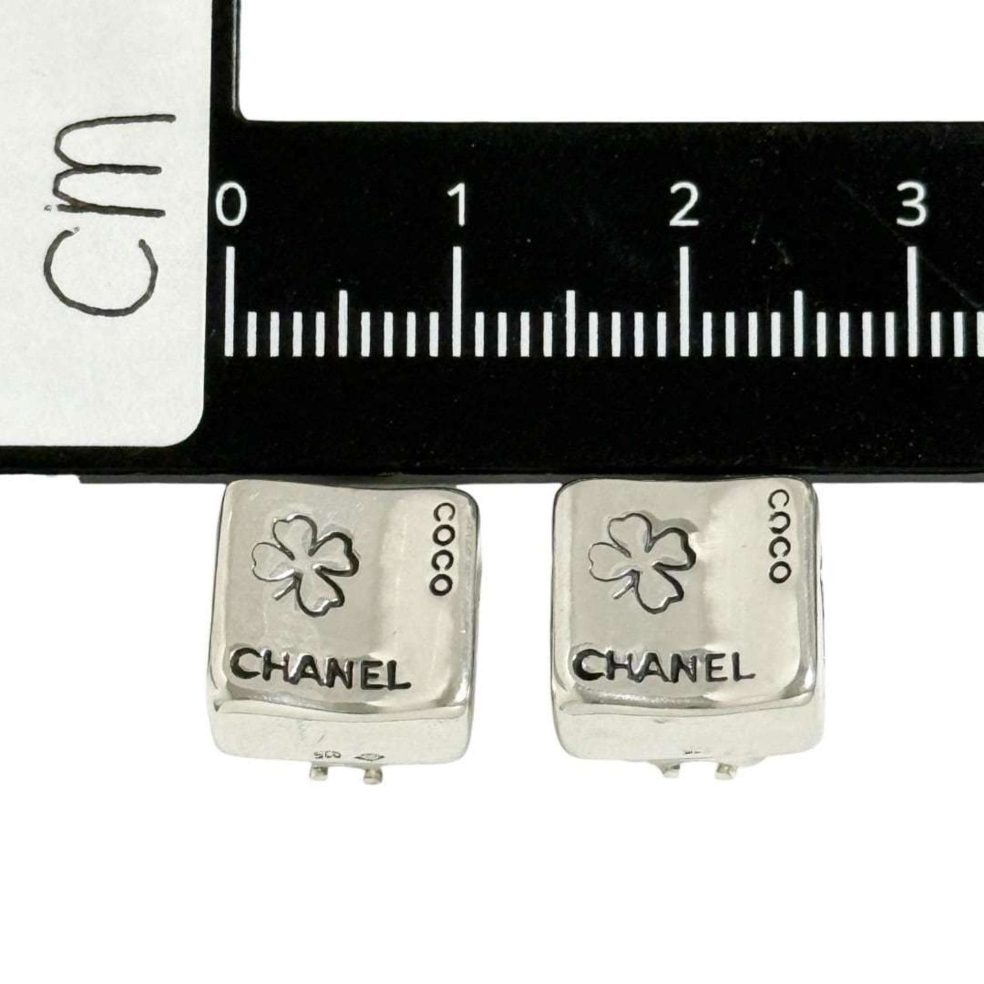 Chanel Chanel Women's Square Cube Earrings in Silver Size ONE SIZE - 9 Thumbnail