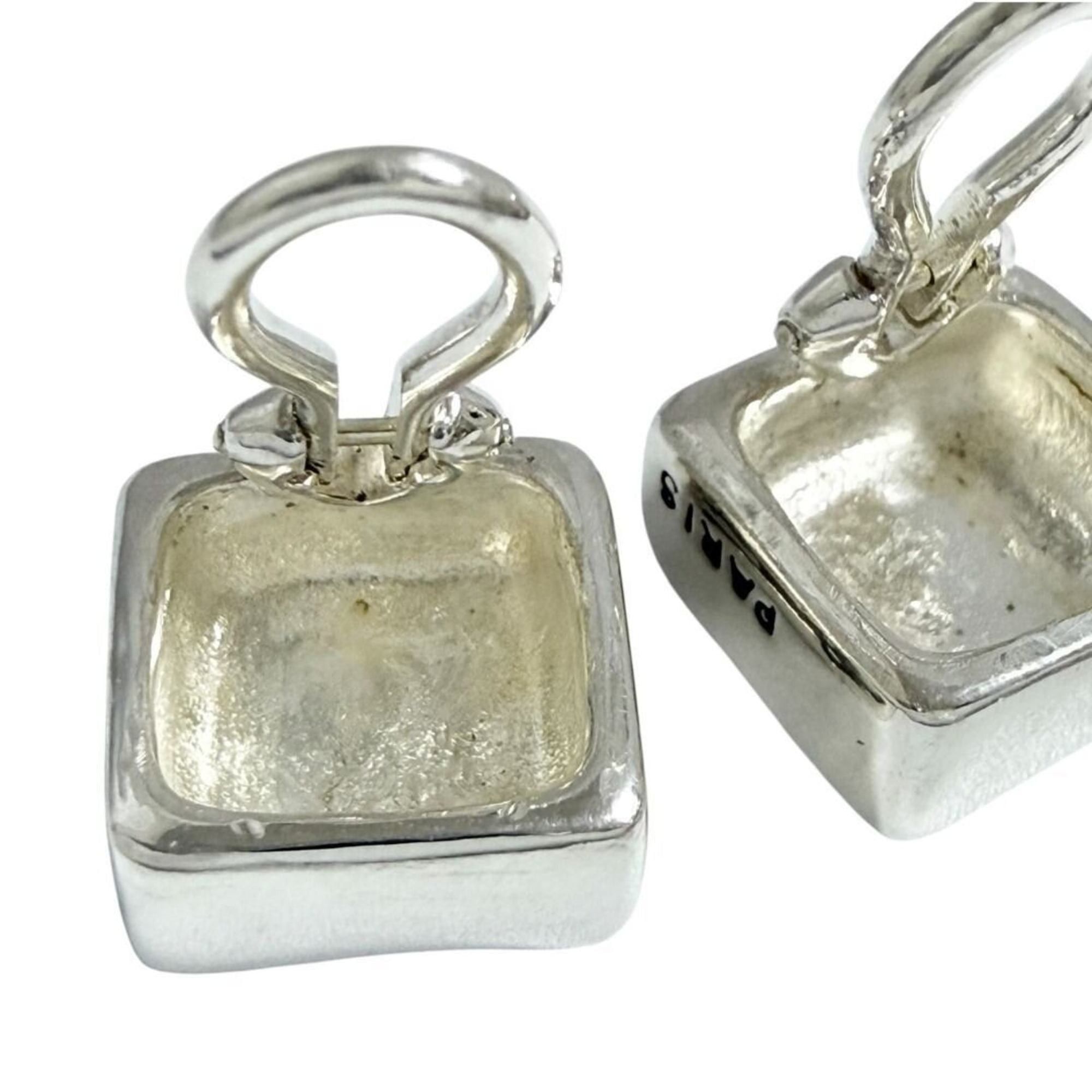 Chanel Chanel Women's Square Cube Earrings in Silver Size ONE SIZE - 7 Thumbnail