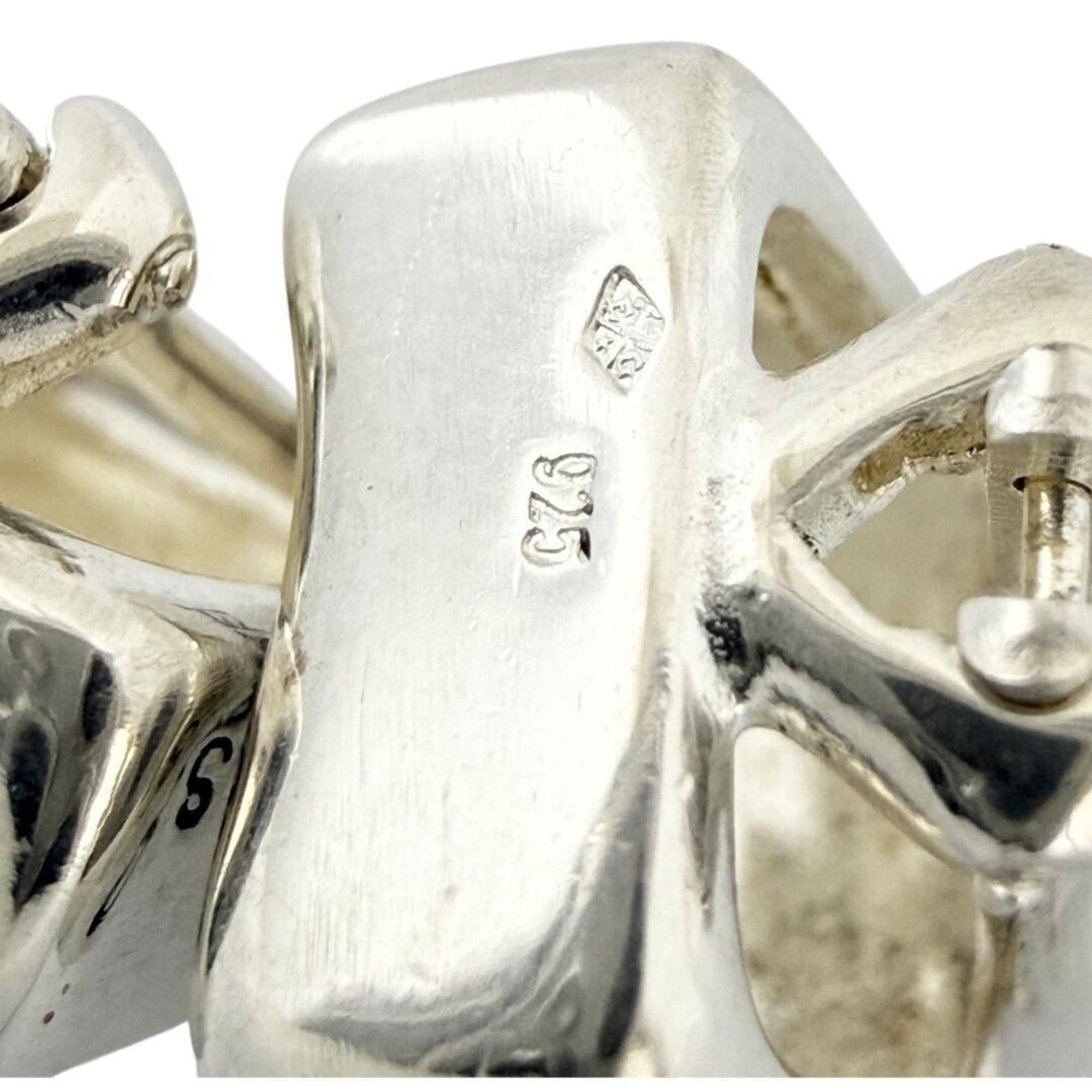 Chanel Chanel Women's Square Cube Earrings in Silver Size ONE SIZE - 8 Thumbnail