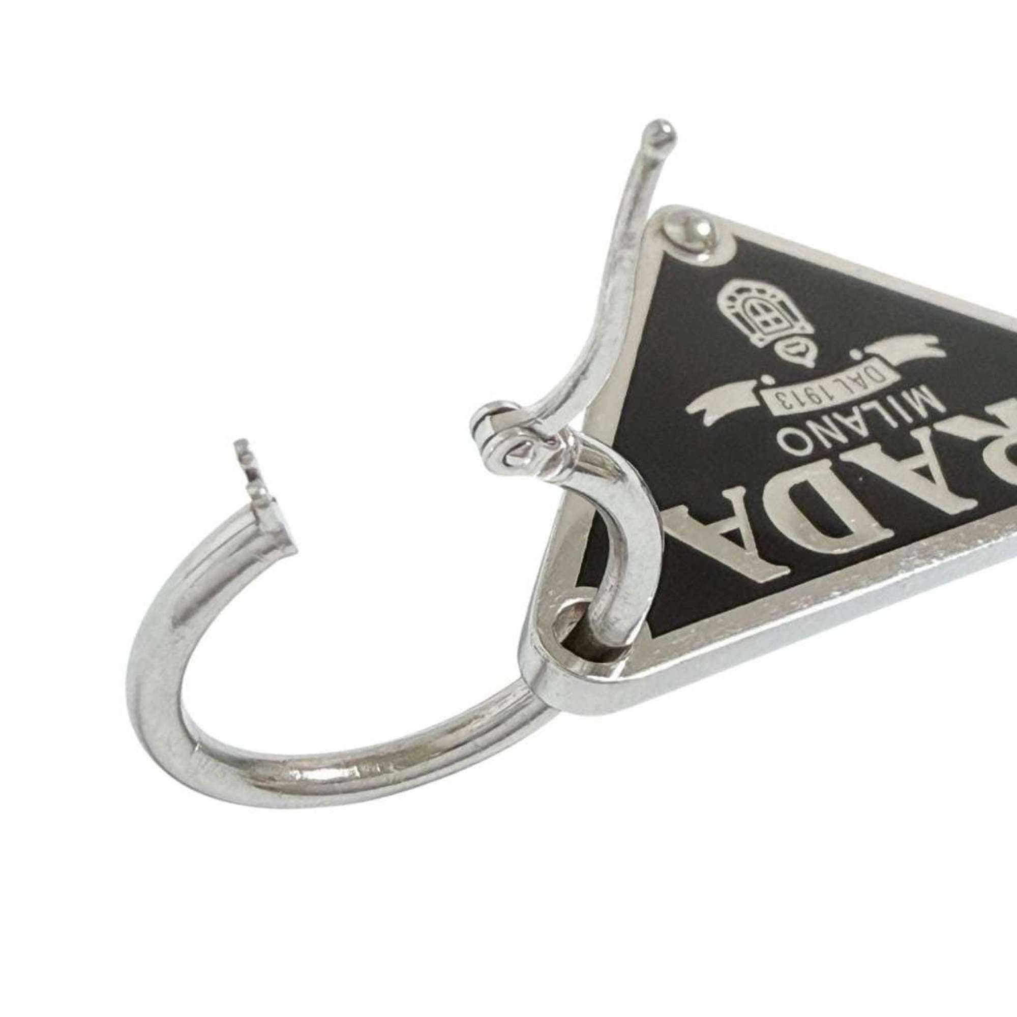 Prada Prada Men's/Women's Symbol Pendant Earring, Single Earring (Left Ear), Silver Size ONE SIZE - 3 Thumbnail