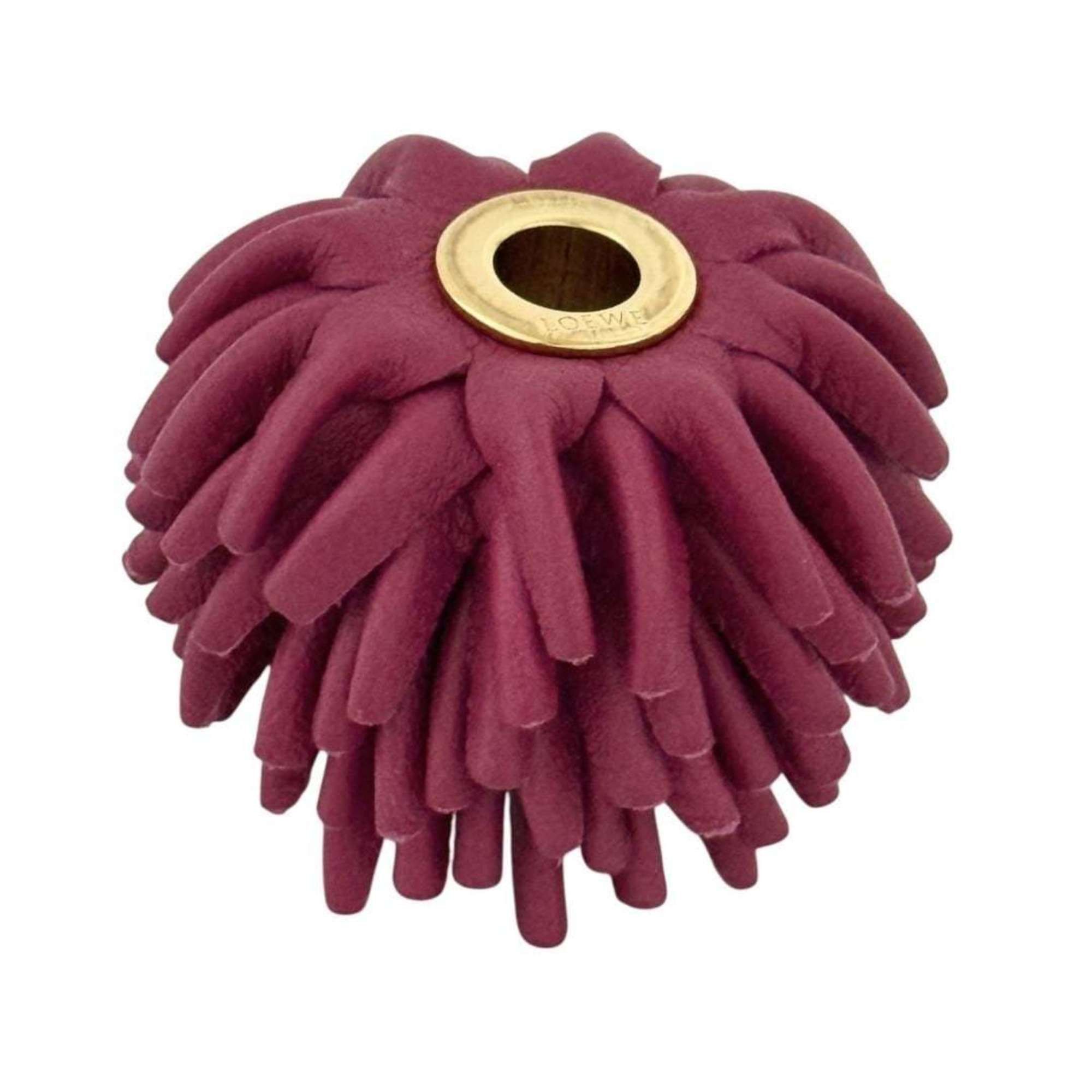 Loewe Loewe Women's Flower Dice Charm in Reddish Purple Leather Size ONE SIZE - 4 Thumbnail