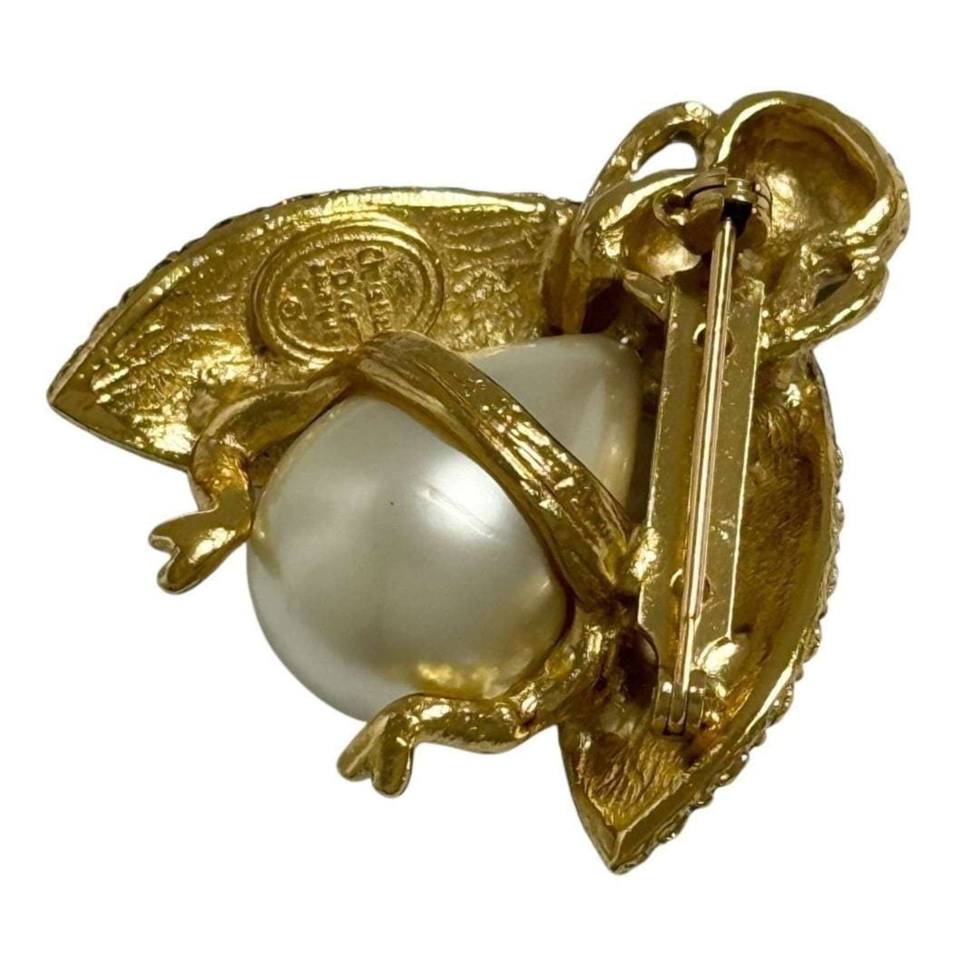 Dior Christian Dior Dior Women's Pin Brooch Badge with Faux Pearls Size ONE SIZE - 2 Thumbnail