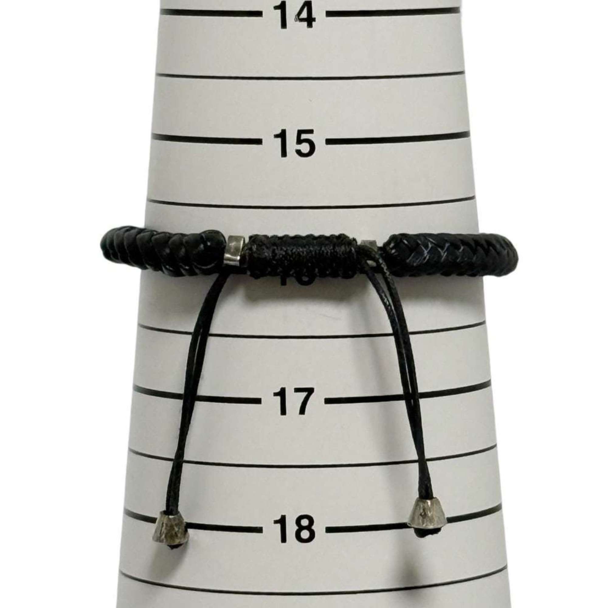 Gucci Gucci Men's Silver Leather Coin Bracelet, 16-22cm Size ONE SIZE - 9 Thumbnail