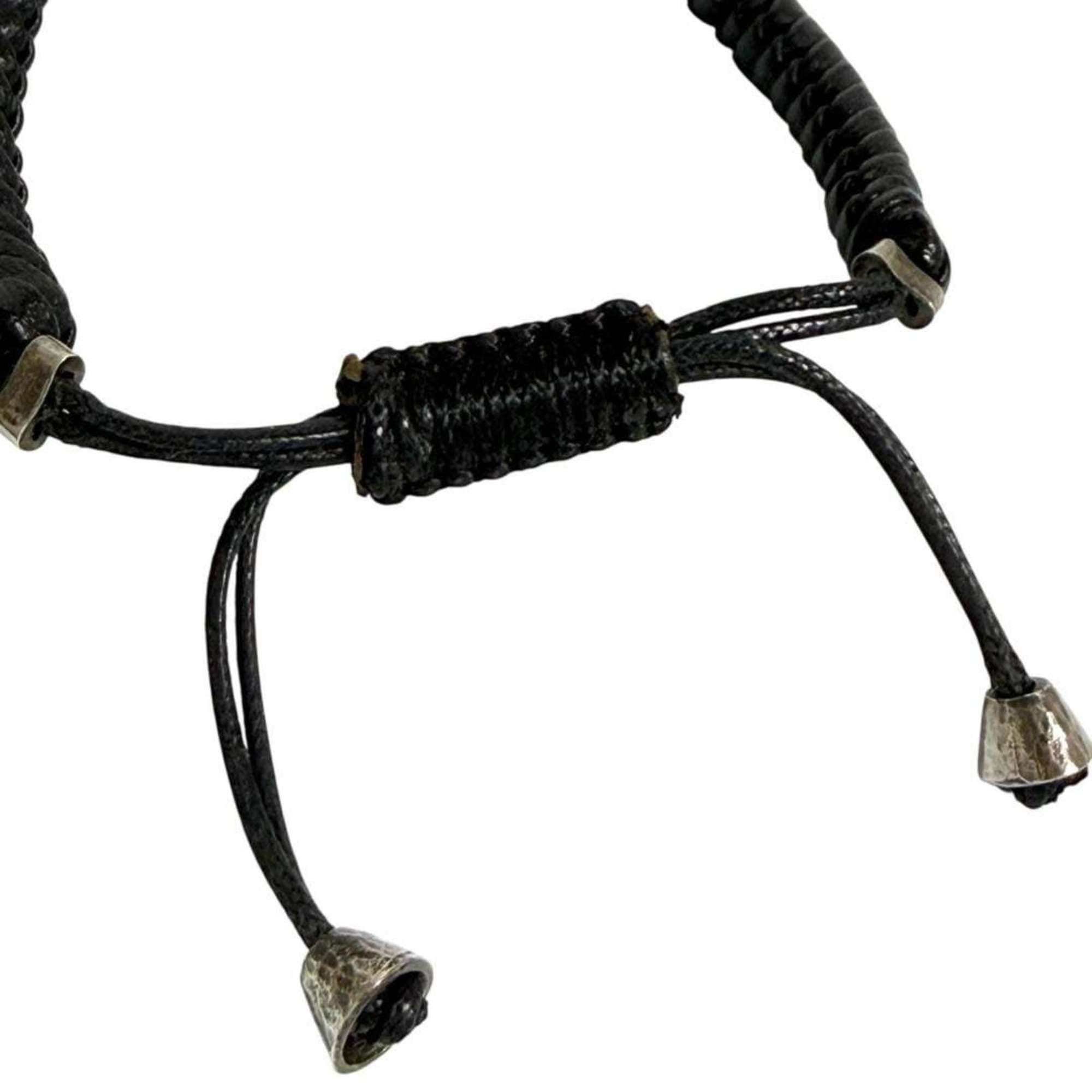 Gucci Gucci Men's Silver Leather Coin Bracelet, 16-22cm Size ONE SIZE - 6 Thumbnail