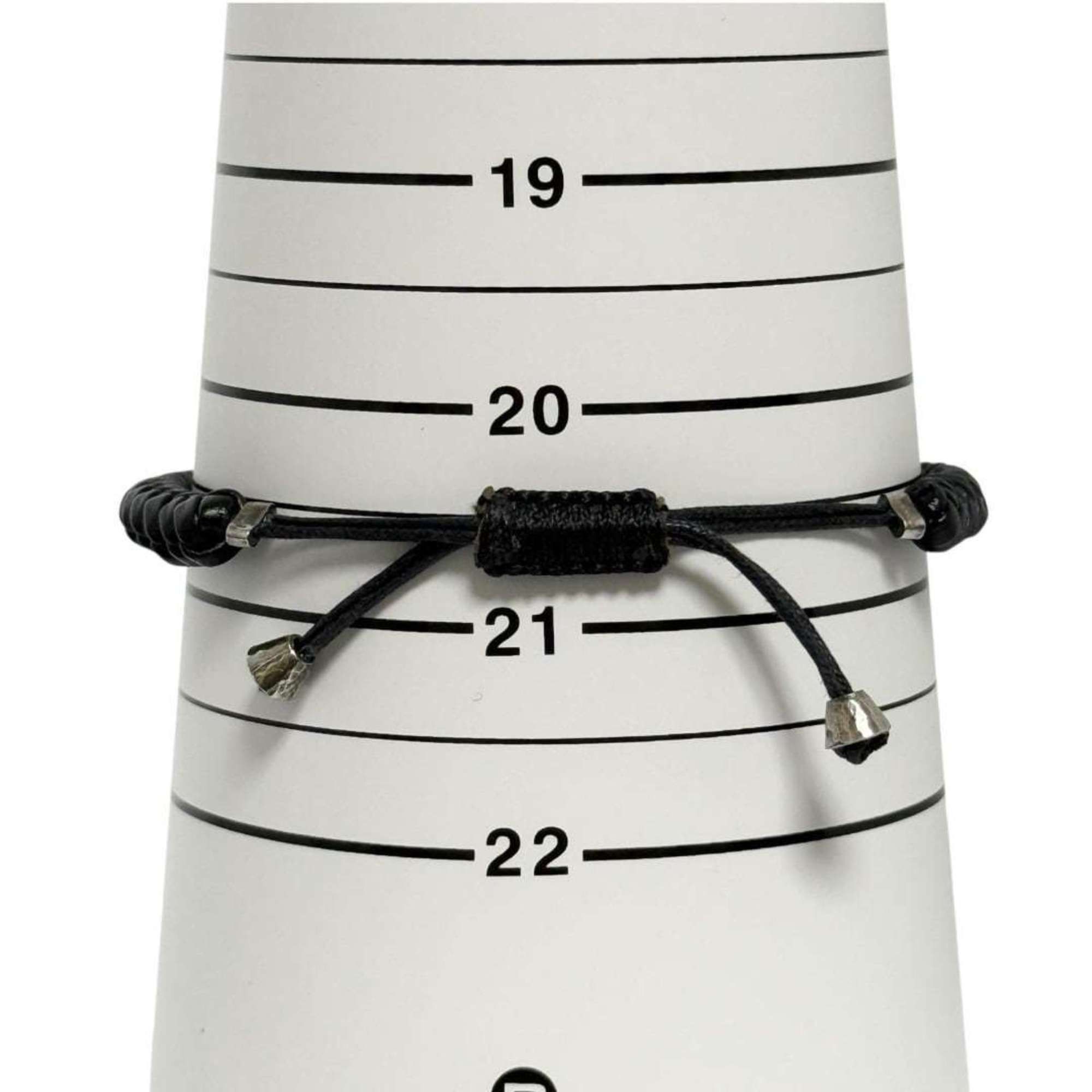 Gucci Gucci Men's Silver Leather Coin Bracelet, 16-22cm Size ONE SIZE - 8 Thumbnail