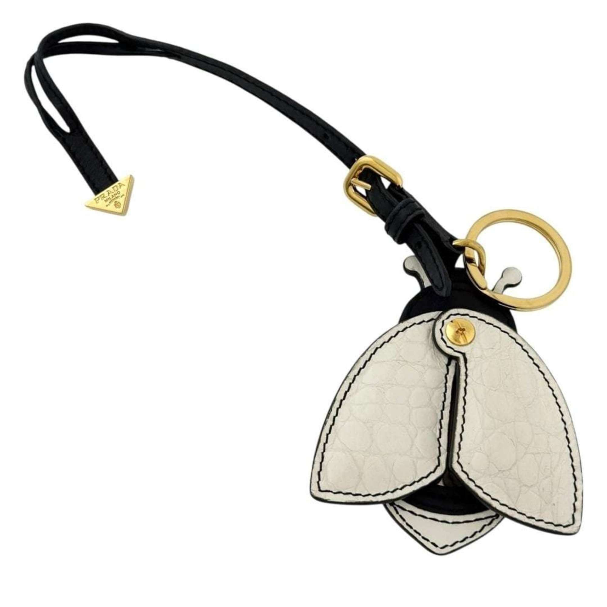 Prada Prada Women's Bag Charm Strap Mirror Bee Motif Leather Size ONE SIZE - 2 Thumbnail