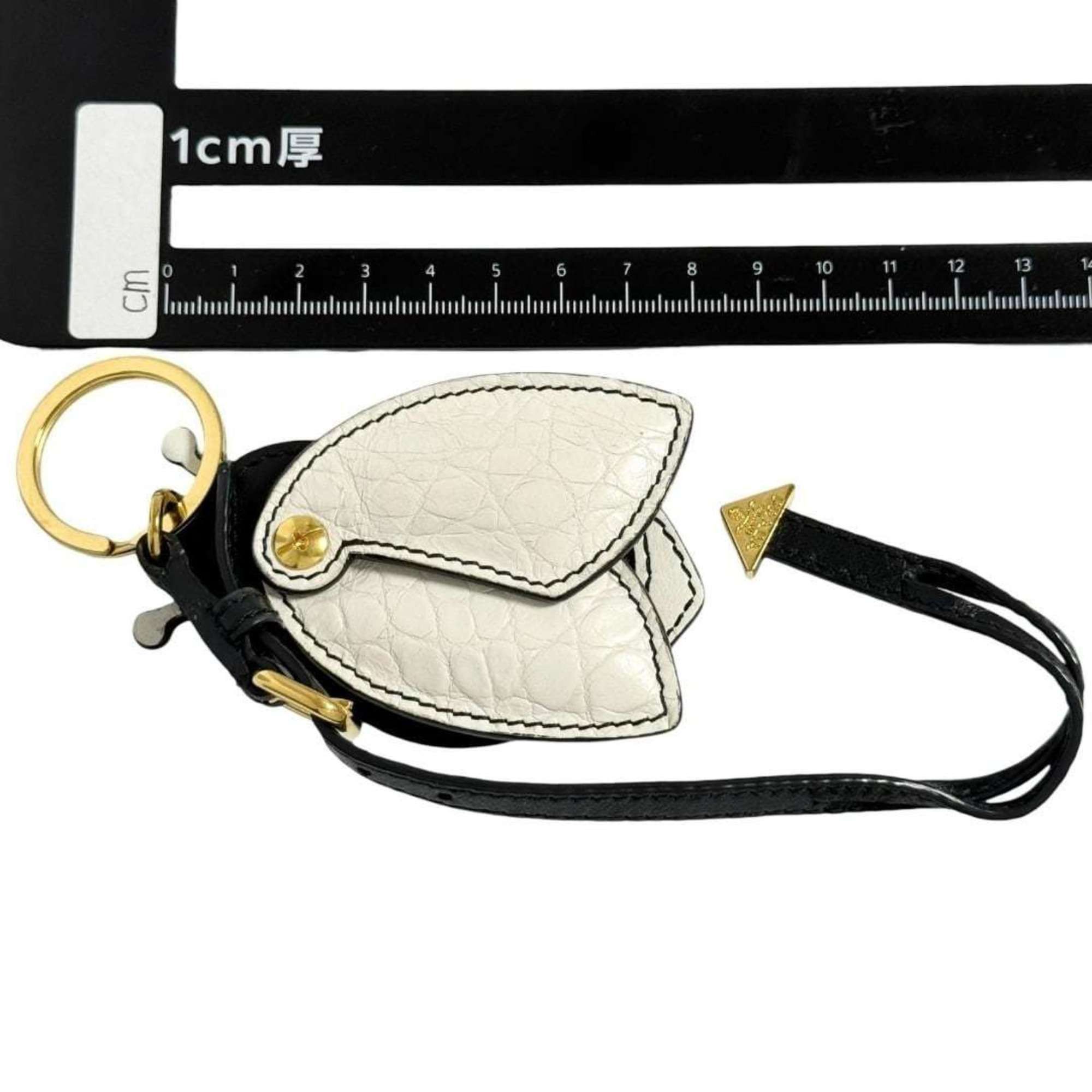 Prada Prada Women's Bag Charm Strap Mirror Bee Motif Leather Size ONE SIZE - 10 Thumbnail