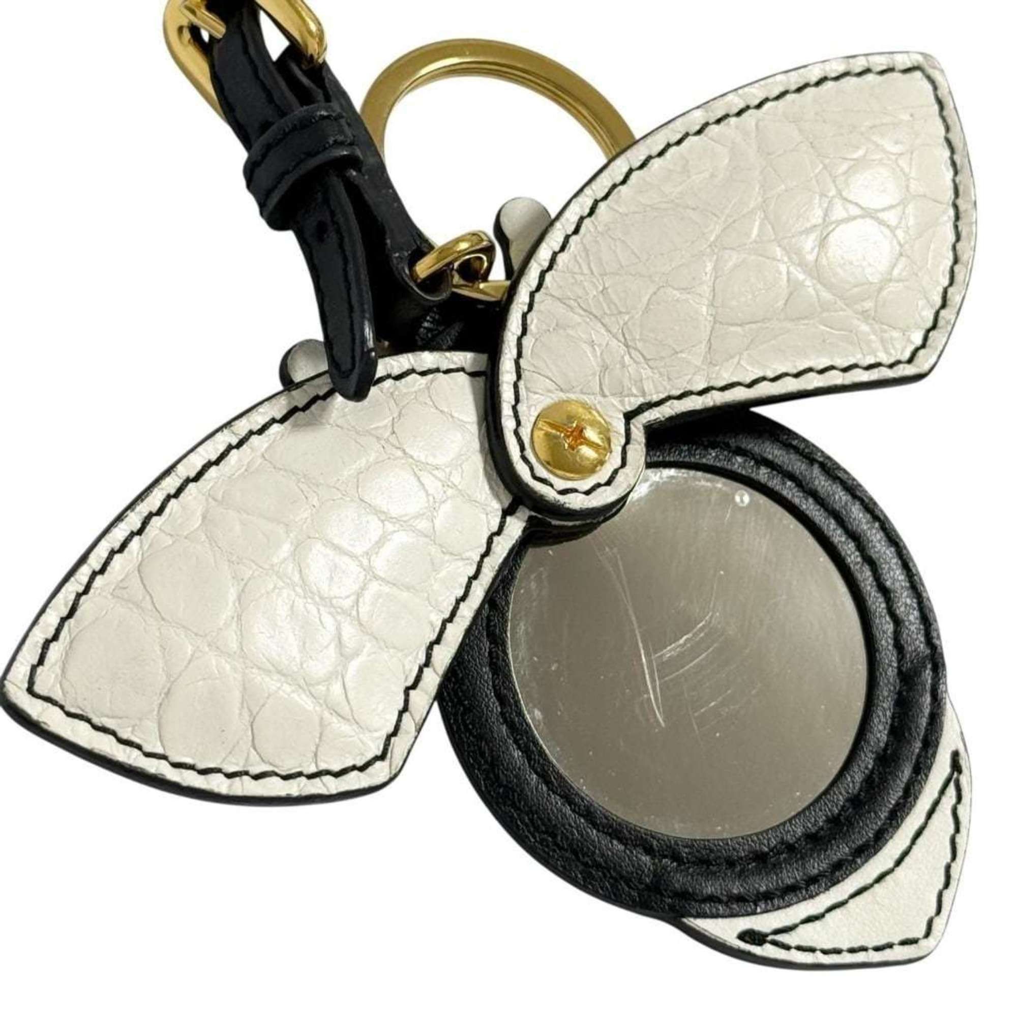 Prada Prada Women's Bag Charm Strap Mirror Bee Motif Leather Size ONE SIZE - 3 Thumbnail