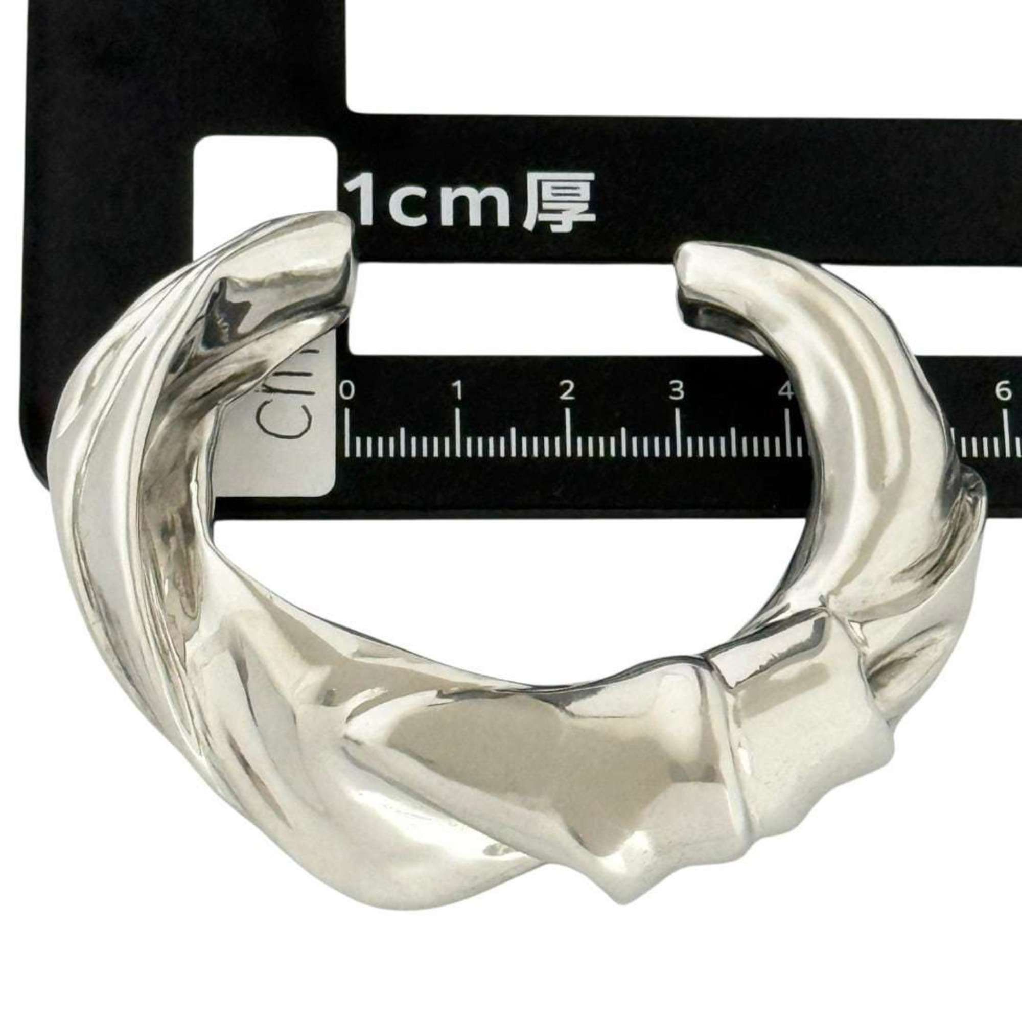 Loewe Loewe Women's/Men's Napa Medium Twist Cuff Bangle in Silver Size ONE SIZE - 7 Thumbnail
