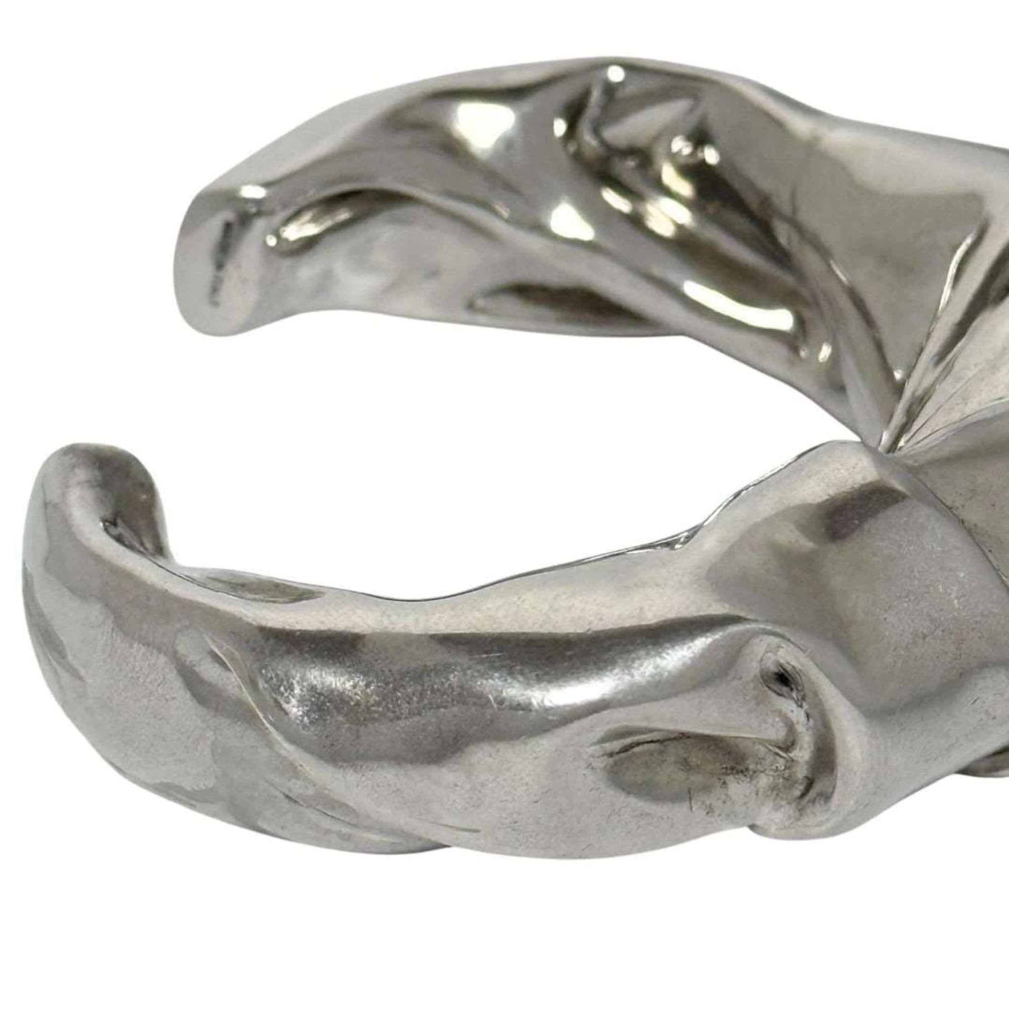 Loewe Loewe Women's/Men's Napa Medium Twist Cuff Bangle in Silver Size ONE SIZE - 5 Thumbnail