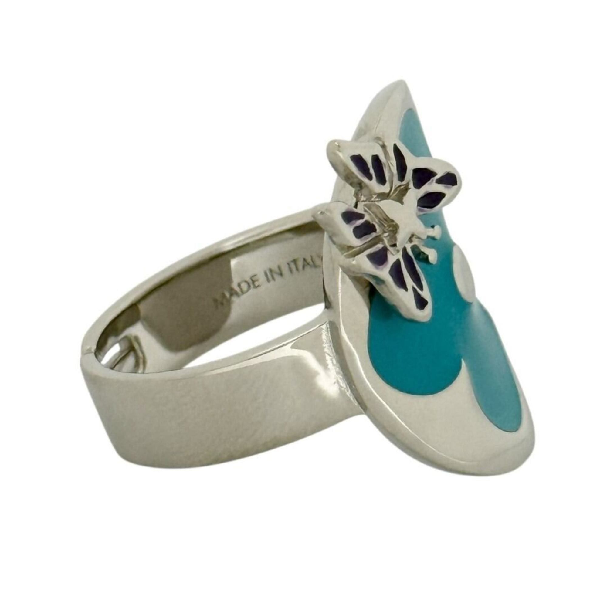 Louis Vuitton Louis Vuitton Men's Fairy Tale Ring, Size 17, Flower, Light Blue Size ONE SIZE - 3 Thumbnail
