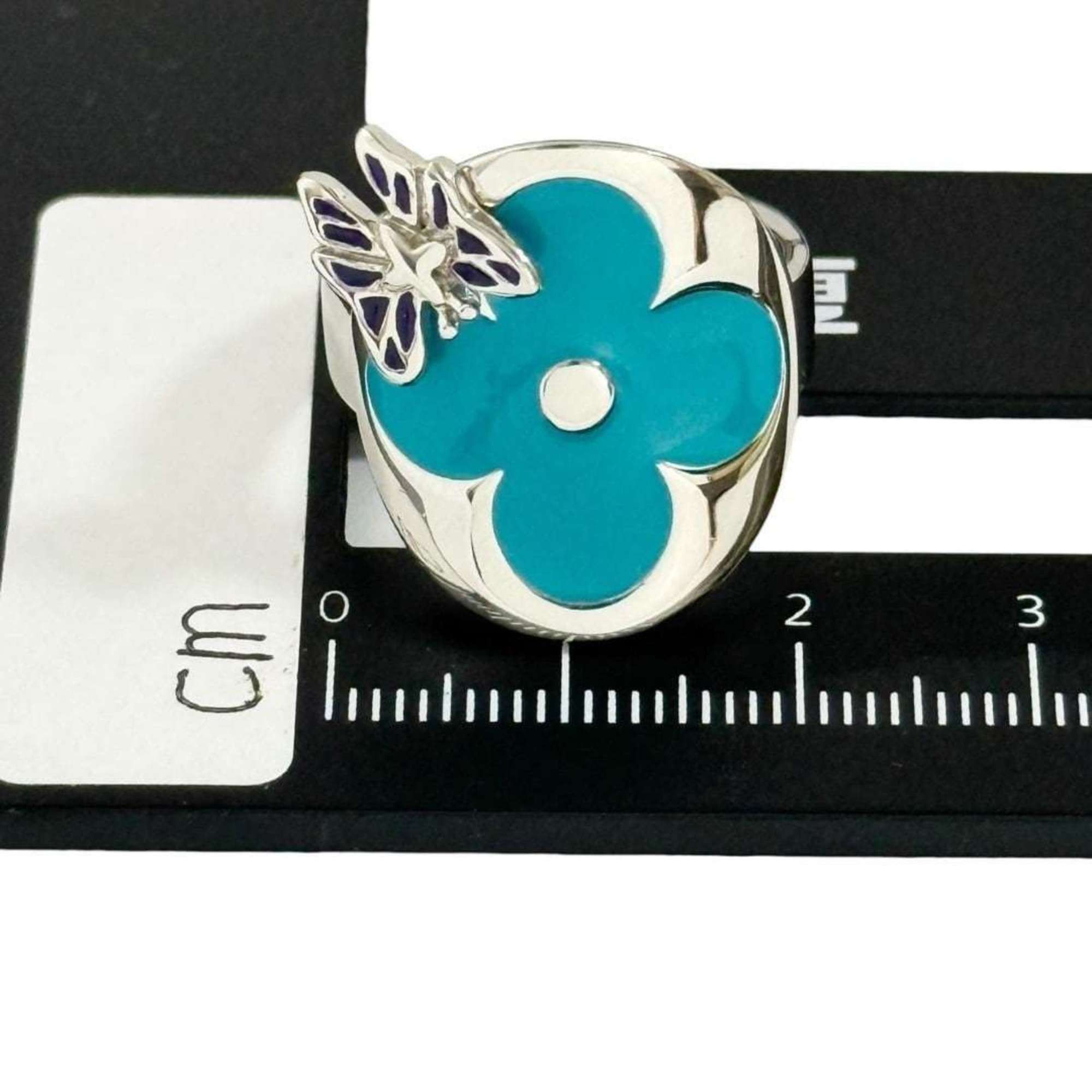 Louis Vuitton Louis Vuitton Men's Fairy Tale Ring, Size 17, Flower, Light Blue Size ONE SIZE - 7 Thumbnail