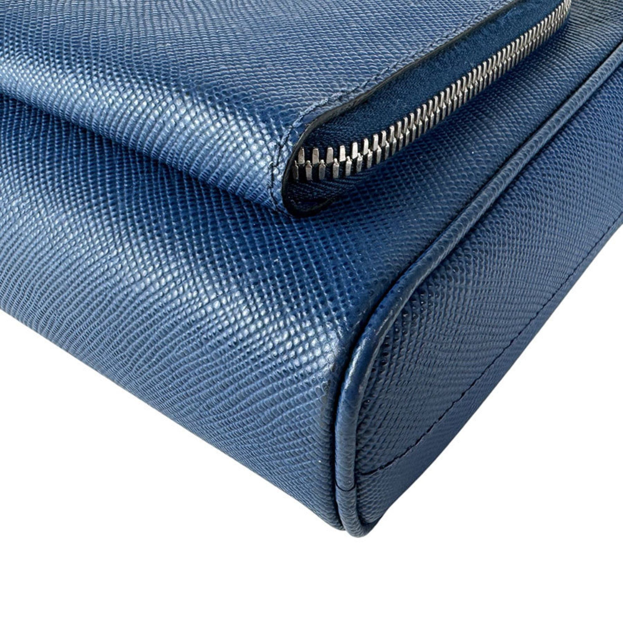 Prada Prada Shoulder Bag, Leather, Blue, Men's/Women's, Free Shipping, z8831 Size ONE SIZE - 10 Thumbnail