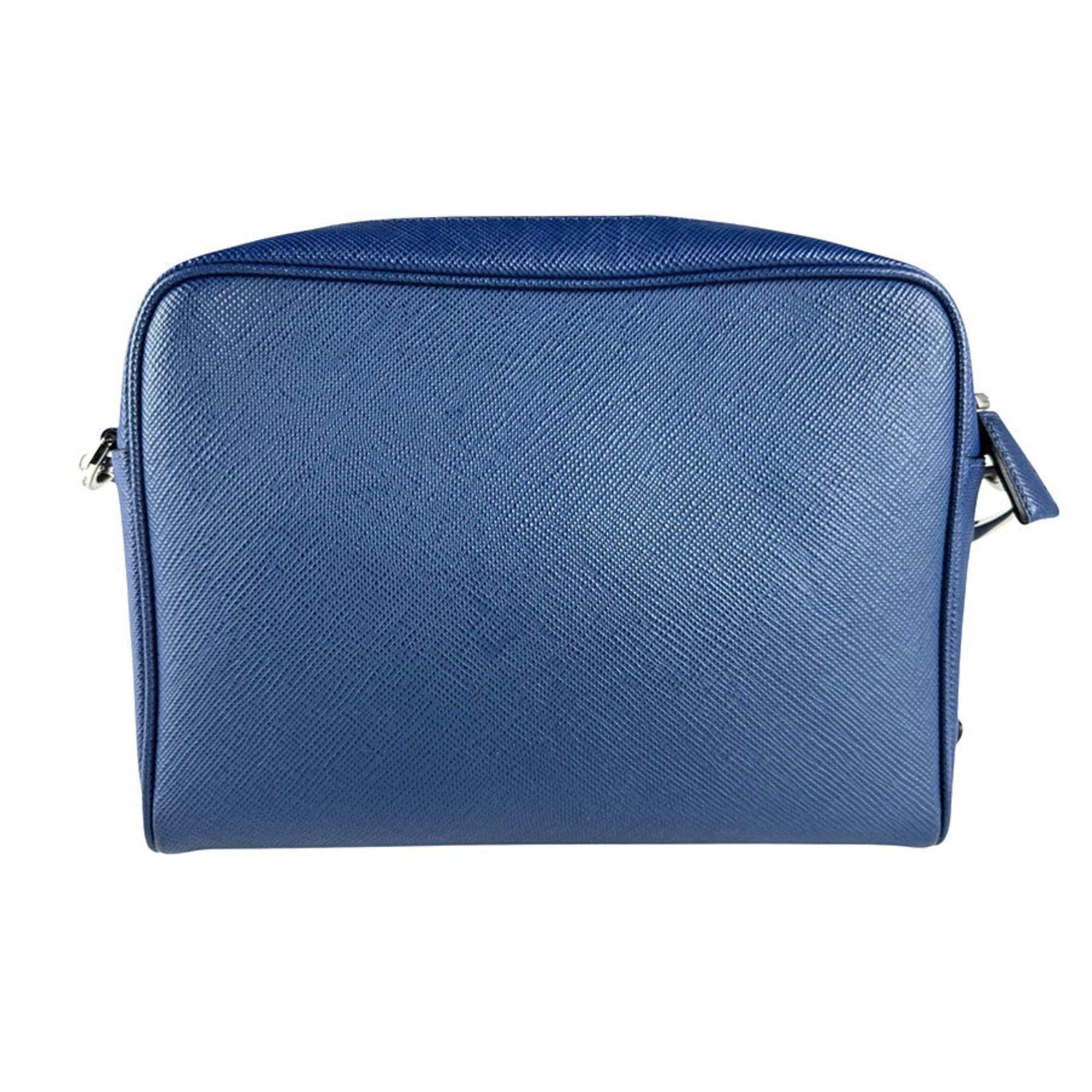 Prada Prada Shoulder Bag, Leather, Blue, Men's/Women's, Free Shipping, z8831 Size ONE SIZE - 3 Thumbnail