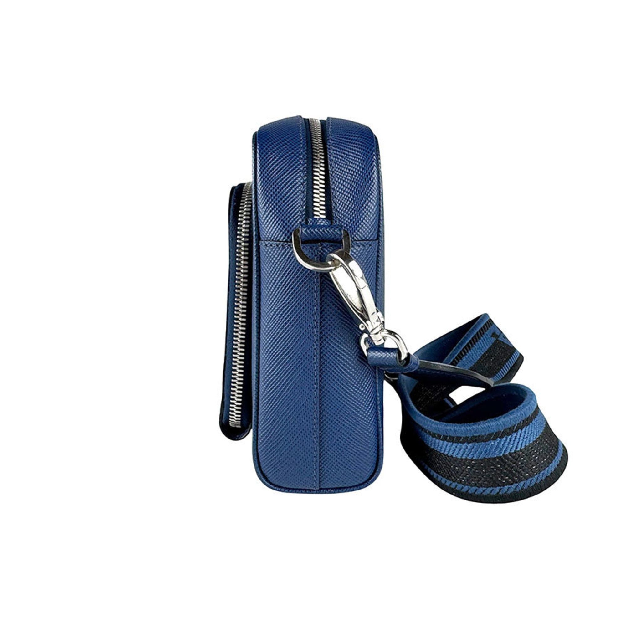 Prada Prada Shoulder Bag, Leather, Blue, Men's/Women's, Free Shipping, z8831 Size ONE SIZE - 2 Thumbnail