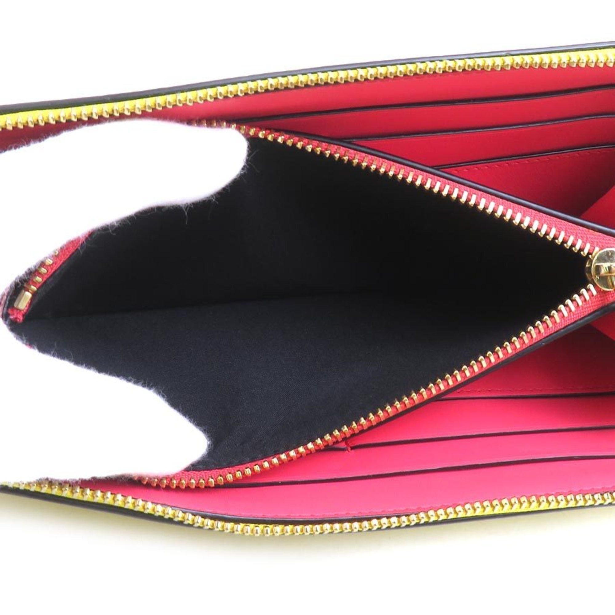 Bvlgari Bvlgari Serpenti Forever L-shaped zipper wallet in yellow and pink leather. Free shipping. Item number 56579a. Size ONE SIZE - 4 Thumbnail