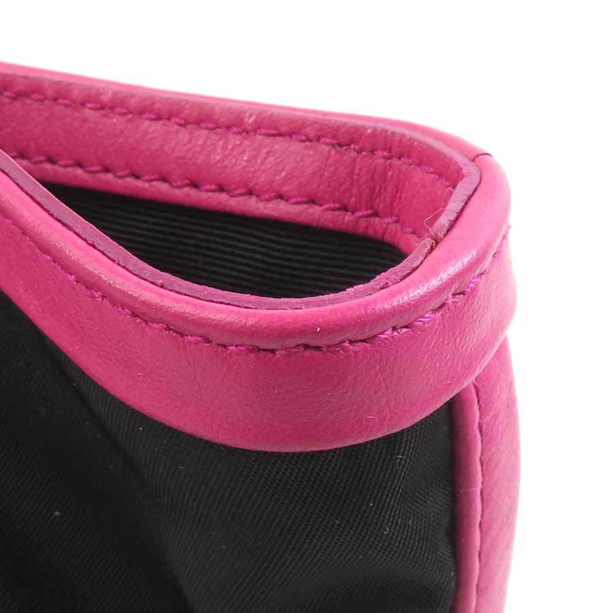 Salvatore Ferragamo Salvatore Ferragamo Vara Ribbon Nylon and Leather Handbag/Shoulder Bag in Black Pink. Free Shipping. (H31963a) Size ONE SIZE - 7 Thumbnail