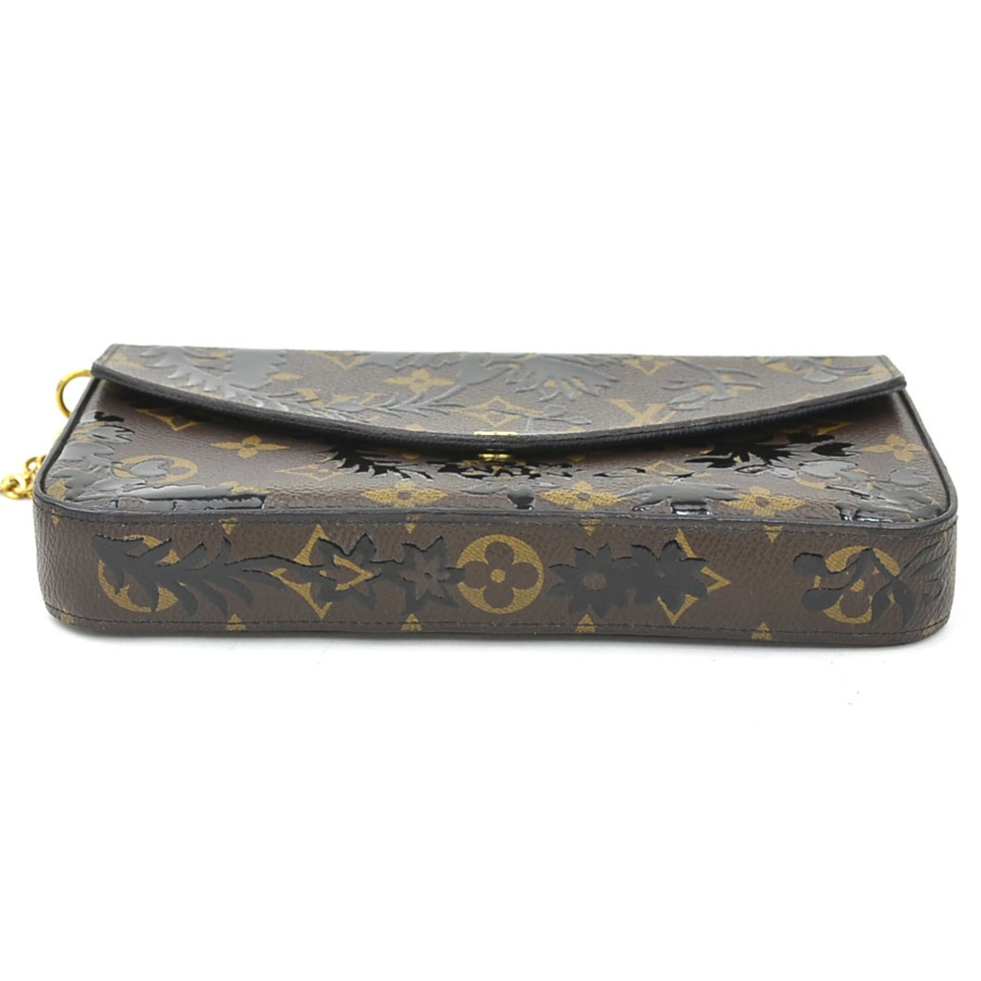 Louis Vuitton Louis Vuitton Monogram Blossom Pochette Felicie Shoulder Bag/Chain Wallet in Brown and Black, Women's, M62468, Free Shipping, 90236a Size ONE SIZE - 4 Thumbnail