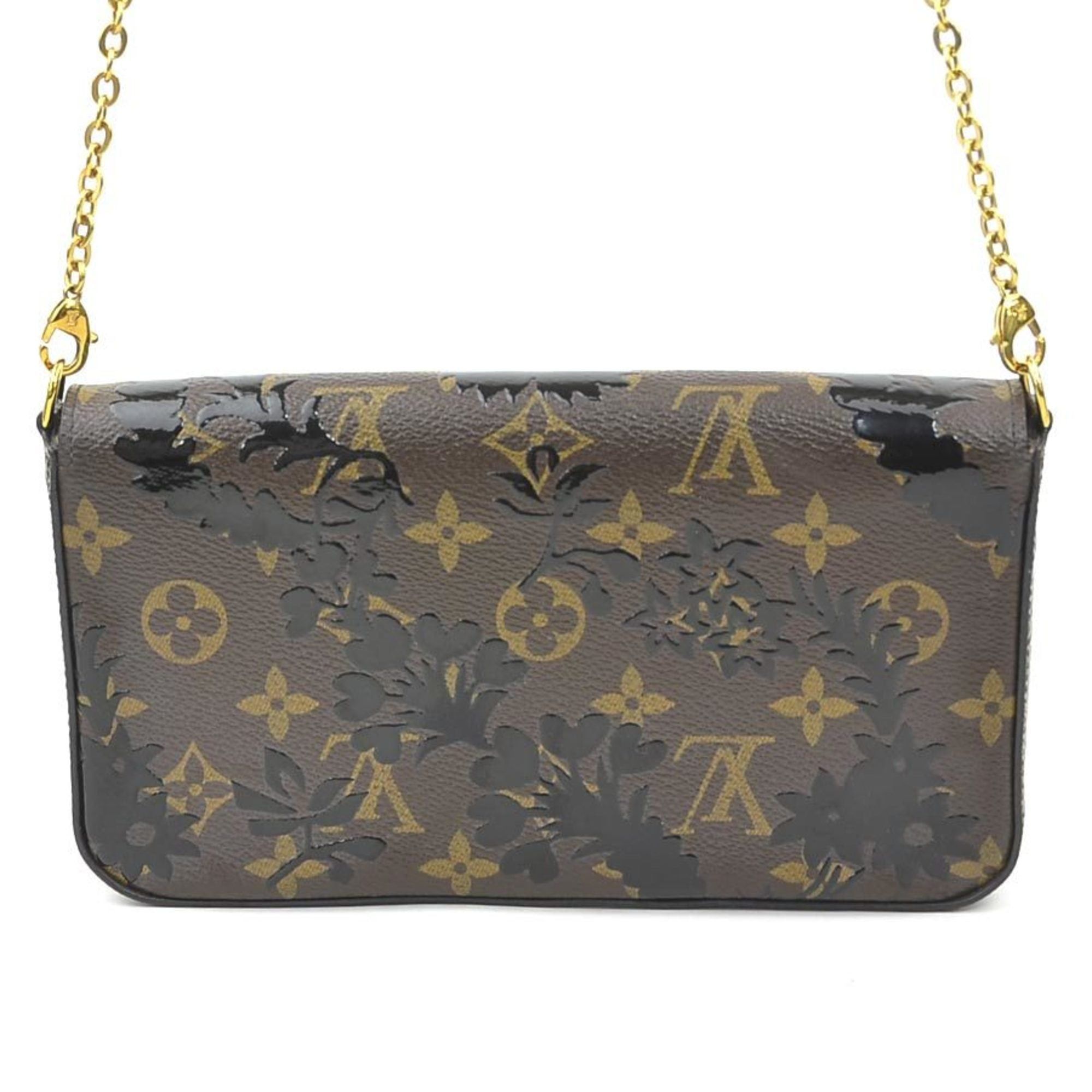 Louis Vuitton Louis Vuitton Monogram Blossom Pochette Felicie Shoulder Bag/Chain Wallet in Brown and Black, Women's, M62468, Free Shipping, 90236a Size ONE SIZE - 3 Thumbnail
