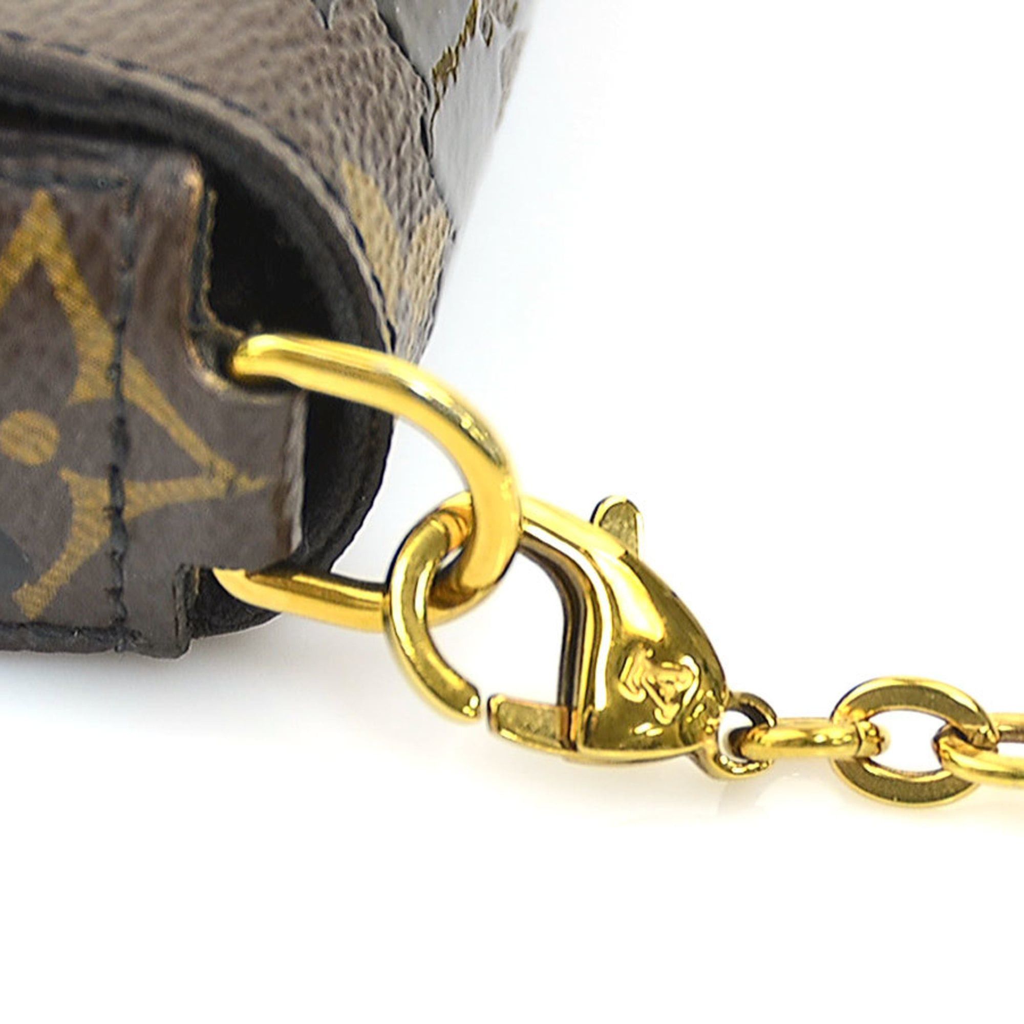 Louis Vuitton Louis Vuitton Monogram Blossom Pochette Felicie Shoulder Bag/Chain Wallet in Brown and Black, Women's, M62468, Free Shipping, 90236a Size ONE SIZE - 11 Thumbnail