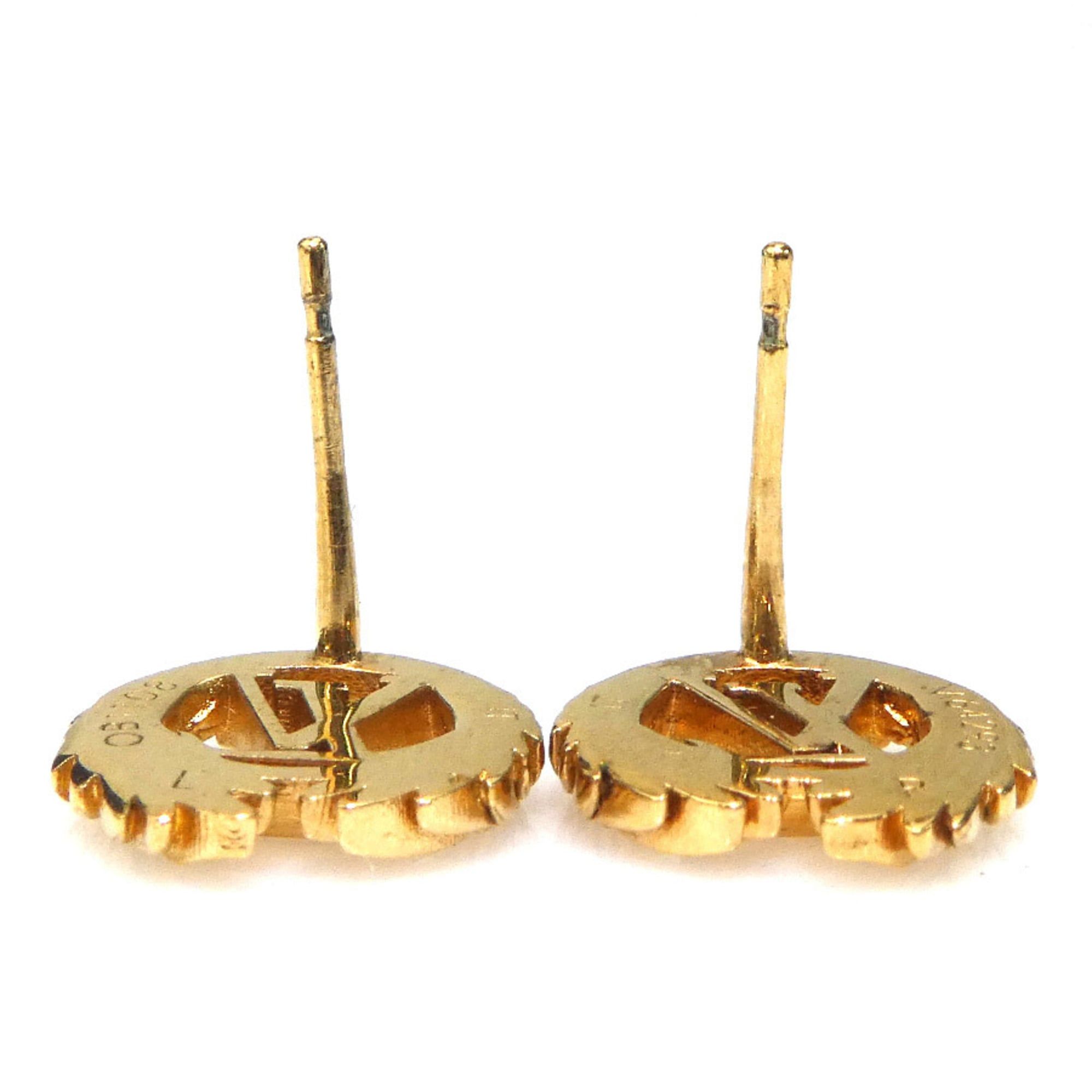 Louis Vuitton Louis Vuitton Boucle de Reuille Push Earrings, LV Angel Metal Gold, Women's, Free Shipping, 56585k Size ONE SIZE - 6 Thumbnail