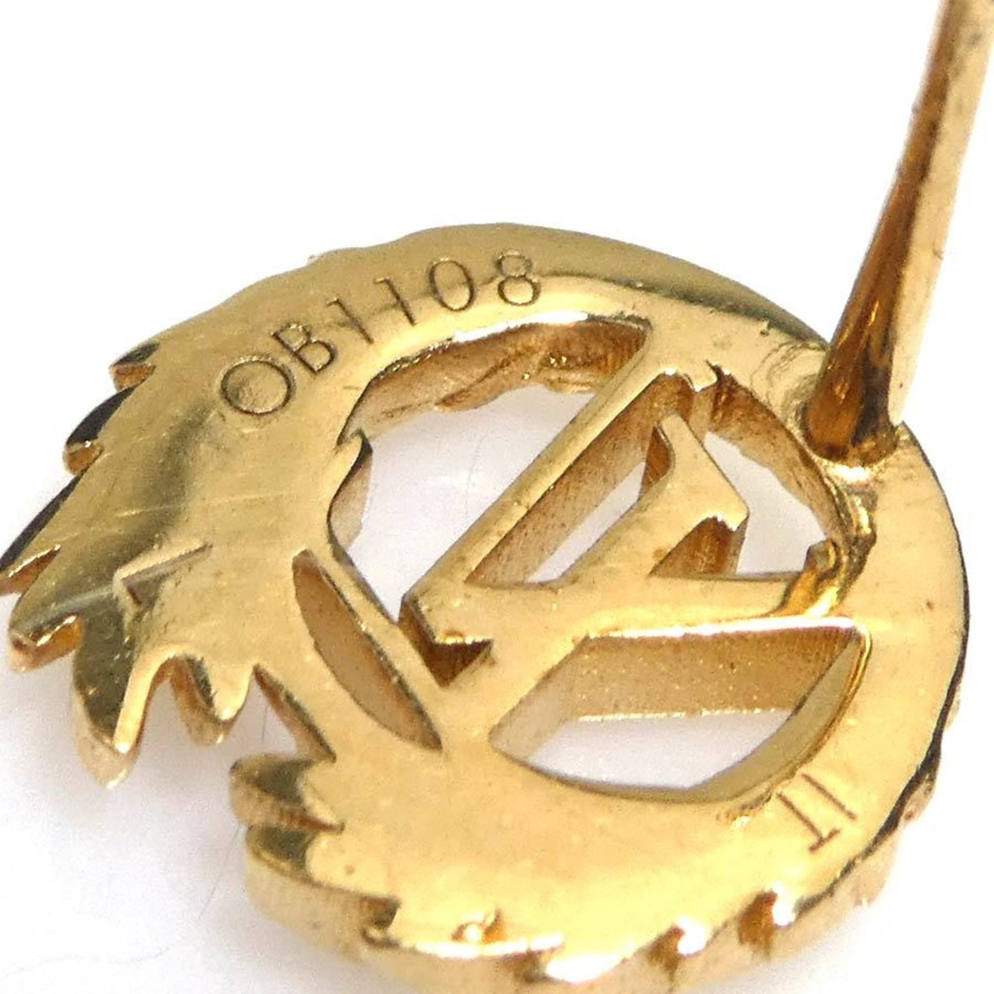 Louis Vuitton Louis Vuitton Boucle de Reuille Push Earrings, LV Angel Metal Gold, Women's, Free Shipping, 56585k Size ONE SIZE - 8 Thumbnail