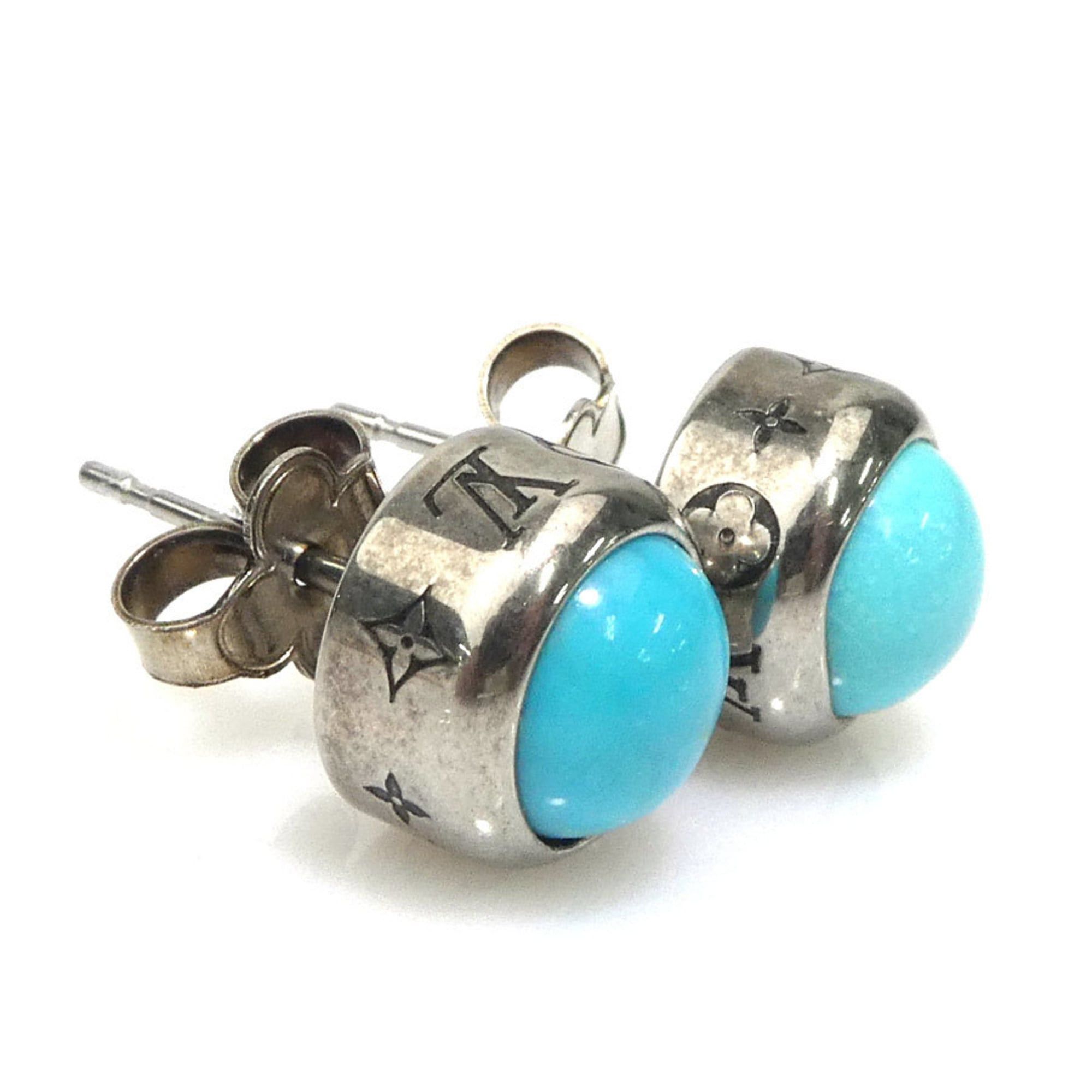 Louis Vuitton Louis Vuitton Turquoise Rodeo Earring Set, Blue and Silver Metal, M02053, Men's/Women's, Free Shipping, 56591k Size ONE SIZE - 2 Thumbnail