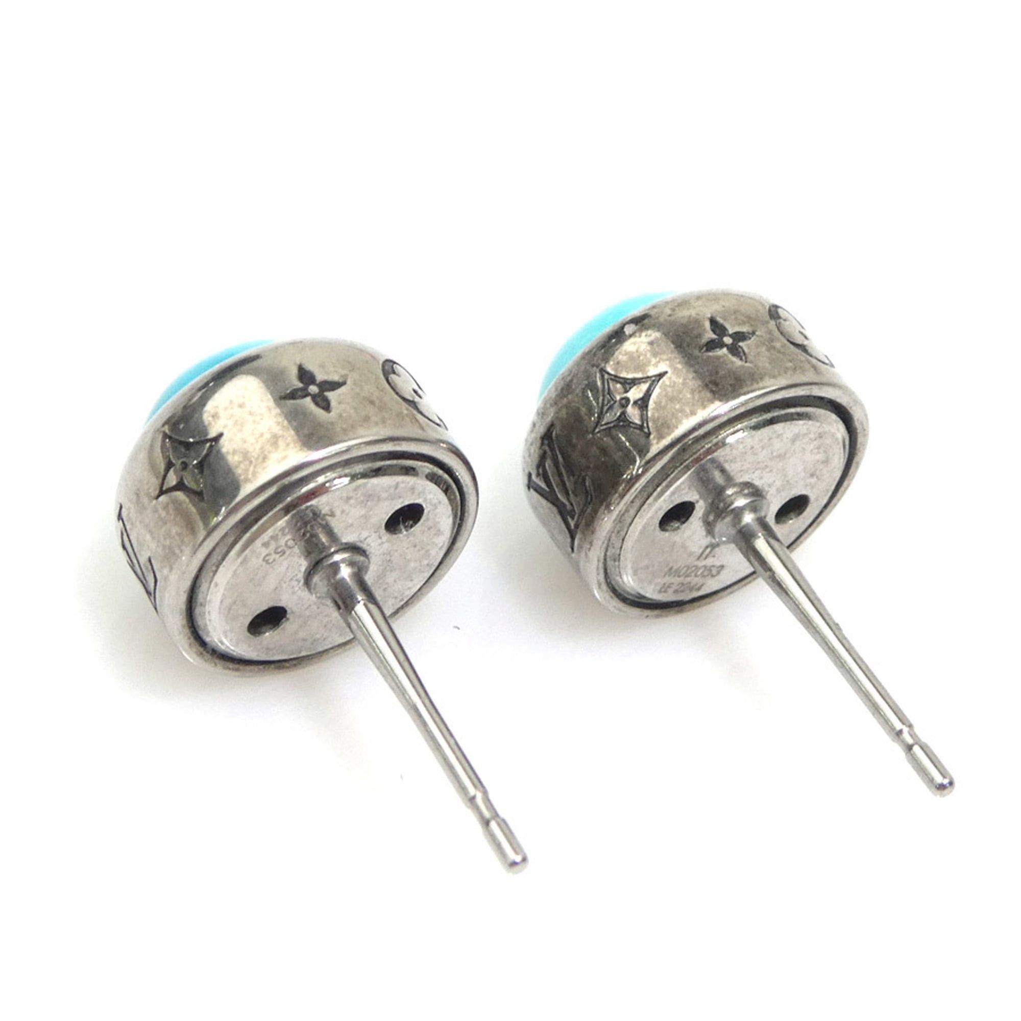 Louis Vuitton Louis Vuitton Turquoise Rodeo Earring Set, Blue and Silver Metal, M02053, Men's/Women's, Free Shipping, 56591k Size ONE SIZE - 5 Thumbnail