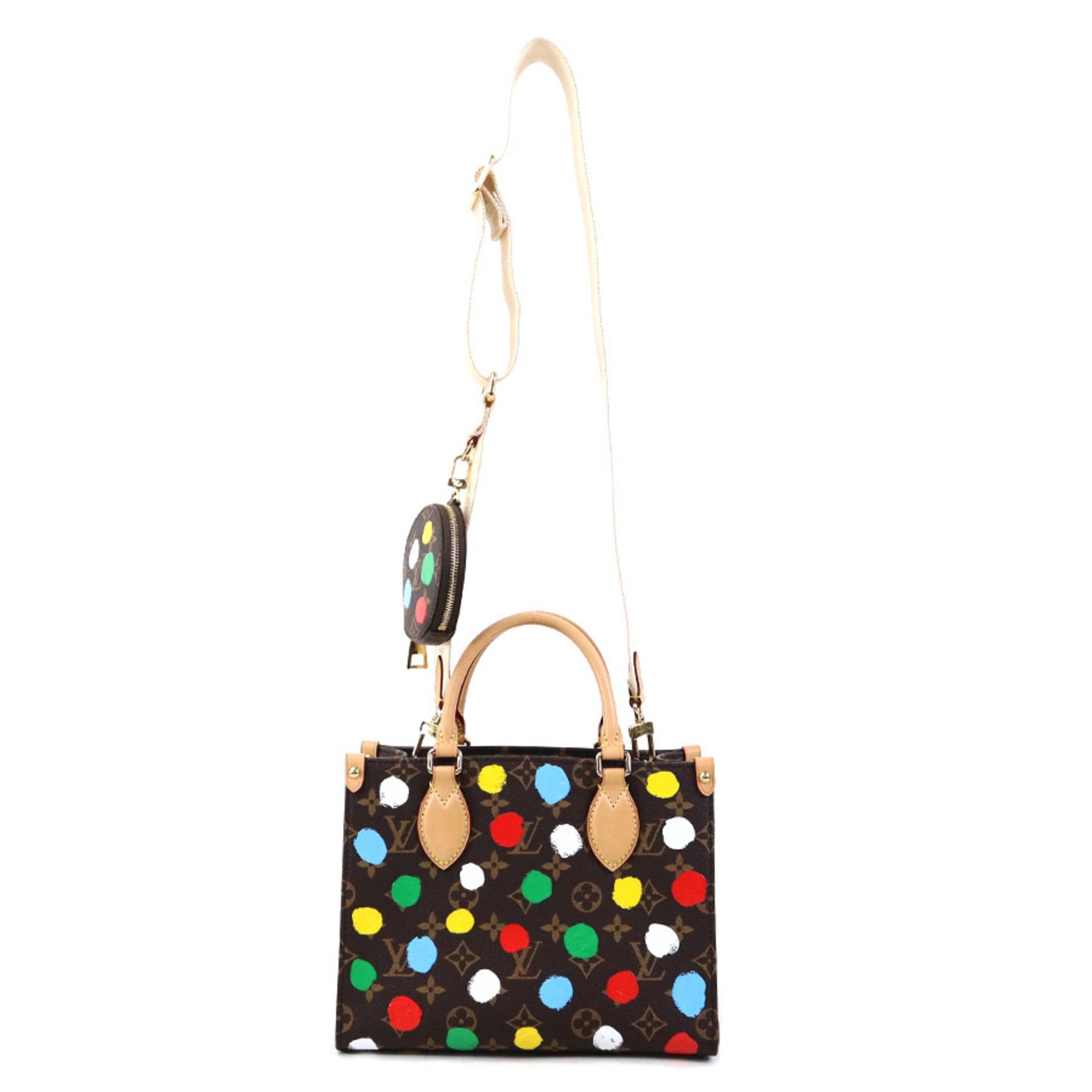 Louis Vuitton Louis Vuitton On the Go PM Monogram Canvas Handbag/Shoulder Bag in Brown and Multicolor (LV x YK) - Women's, M46380, Free Shipping, 90238k Size ONE SIZE - 15 Thumbnail