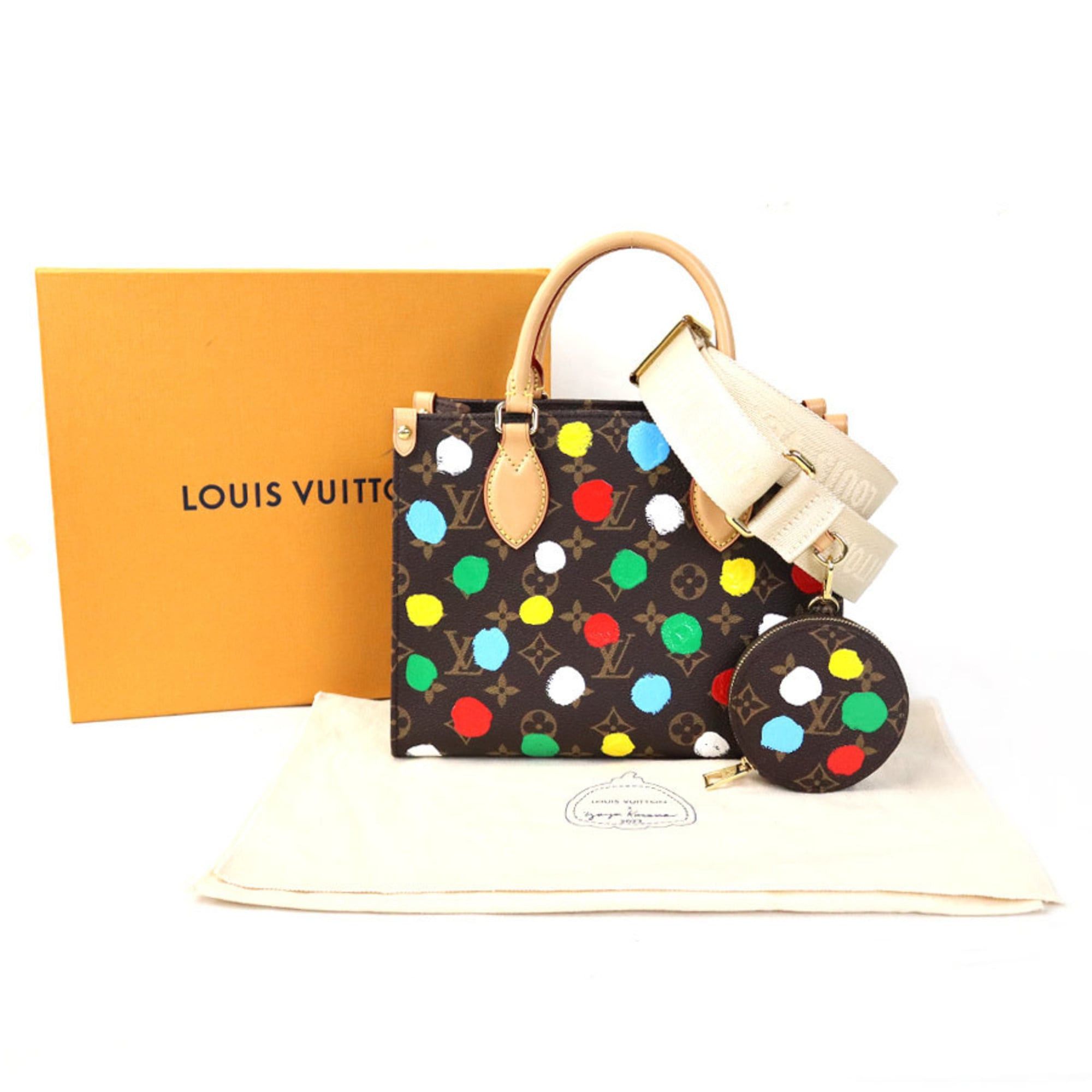 Louis Vuitton Louis Vuitton On the Go PM Monogram Canvas Handbag/Shoulder Bag in Brown and Multicolor (LV x YK) - Women's, M46380, Free Shipping, 90238k Size ONE SIZE - 17 Thumbnail