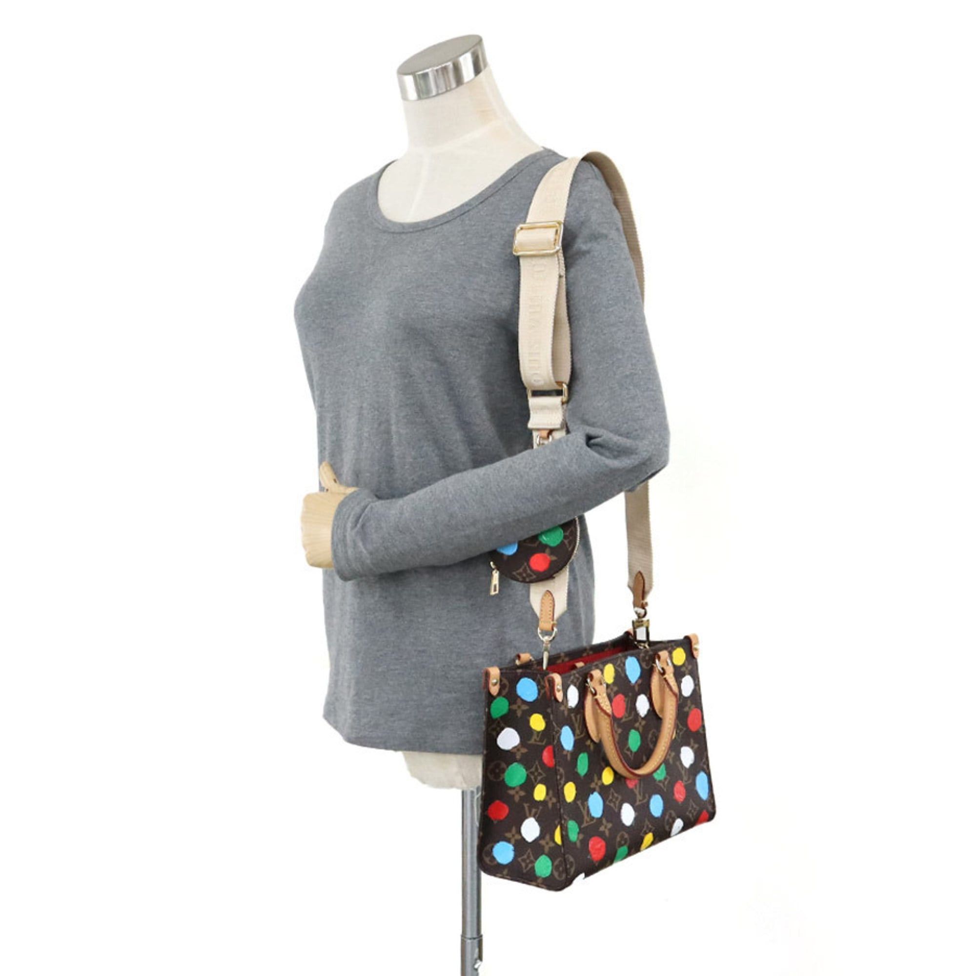 Louis Vuitton Louis Vuitton On the Go PM Monogram Canvas Handbag/Shoulder Bag in Brown and Multicolor (LV x YK) - Women's, M46380, Free Shipping, 90238k Size ONE SIZE - 16 Thumbnail
