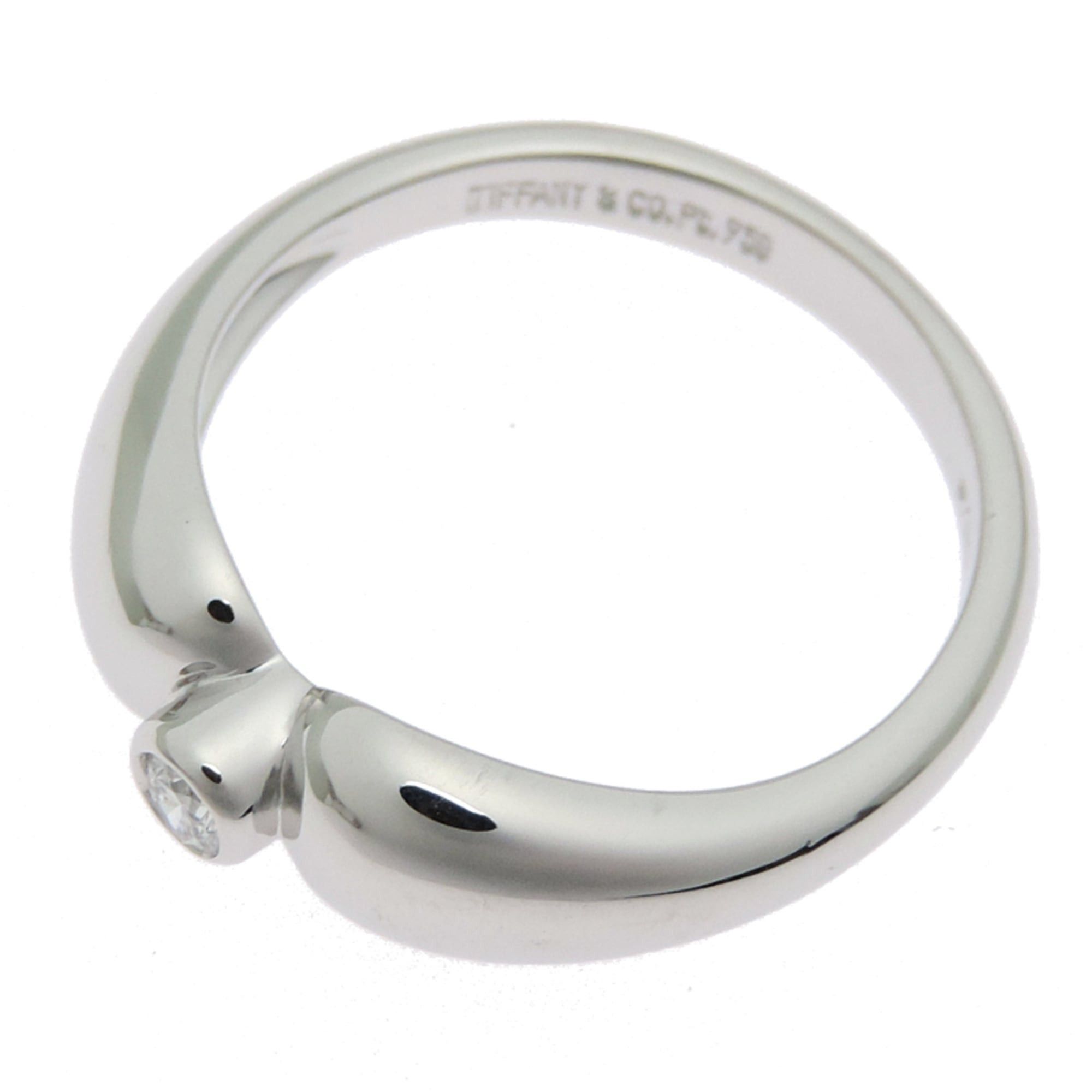 Tiffany & Co. Tiffany Elsa Peretti Double Teardrop Diamond Women's Ring in Pt950 Platinum Size ONE SIZE - 2 Thumbnail