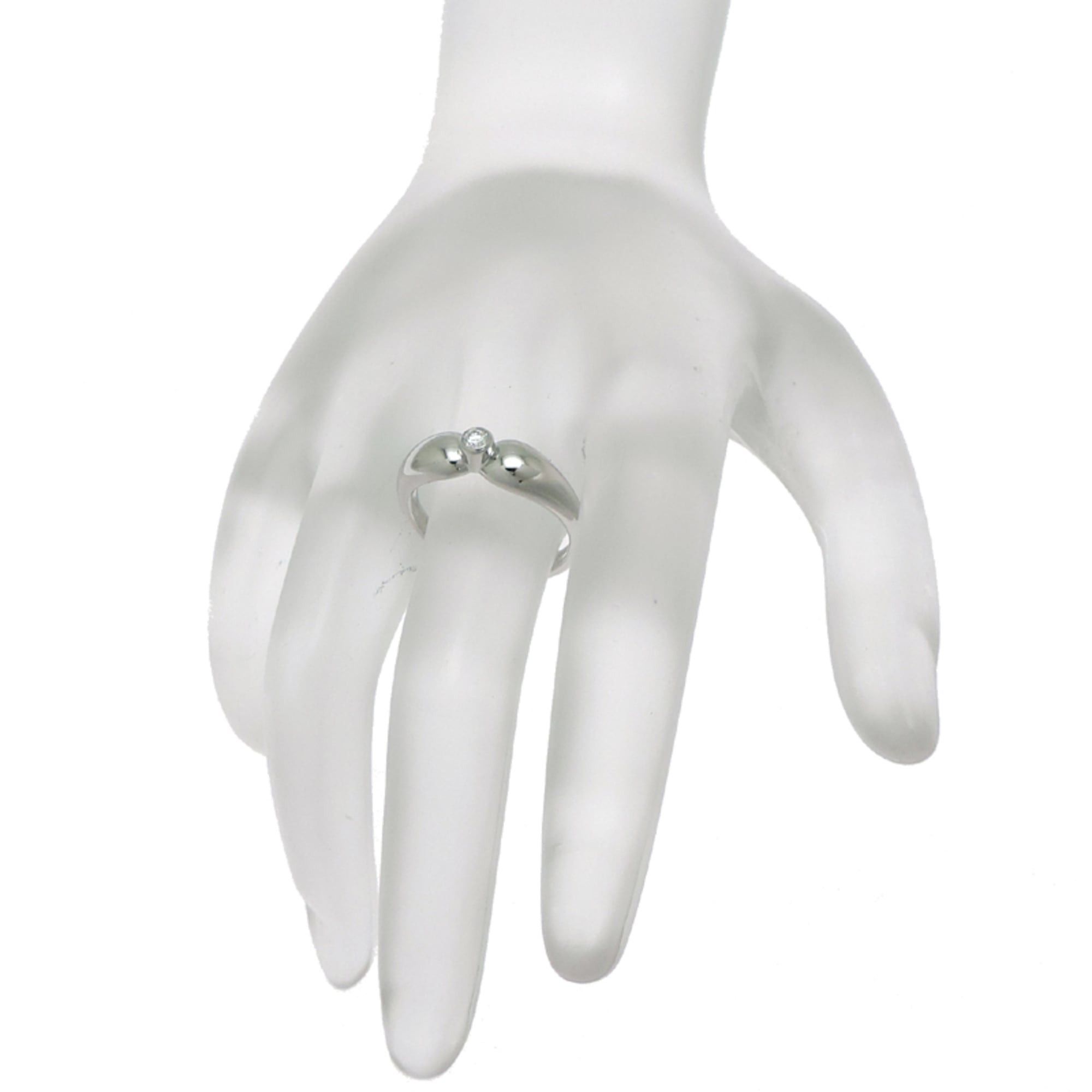 Tiffany & Co. Tiffany Elsa Peretti Double Teardrop Diamond Women's Ring in Pt950 Platinum Size ONE SIZE - 8 Thumbnail
