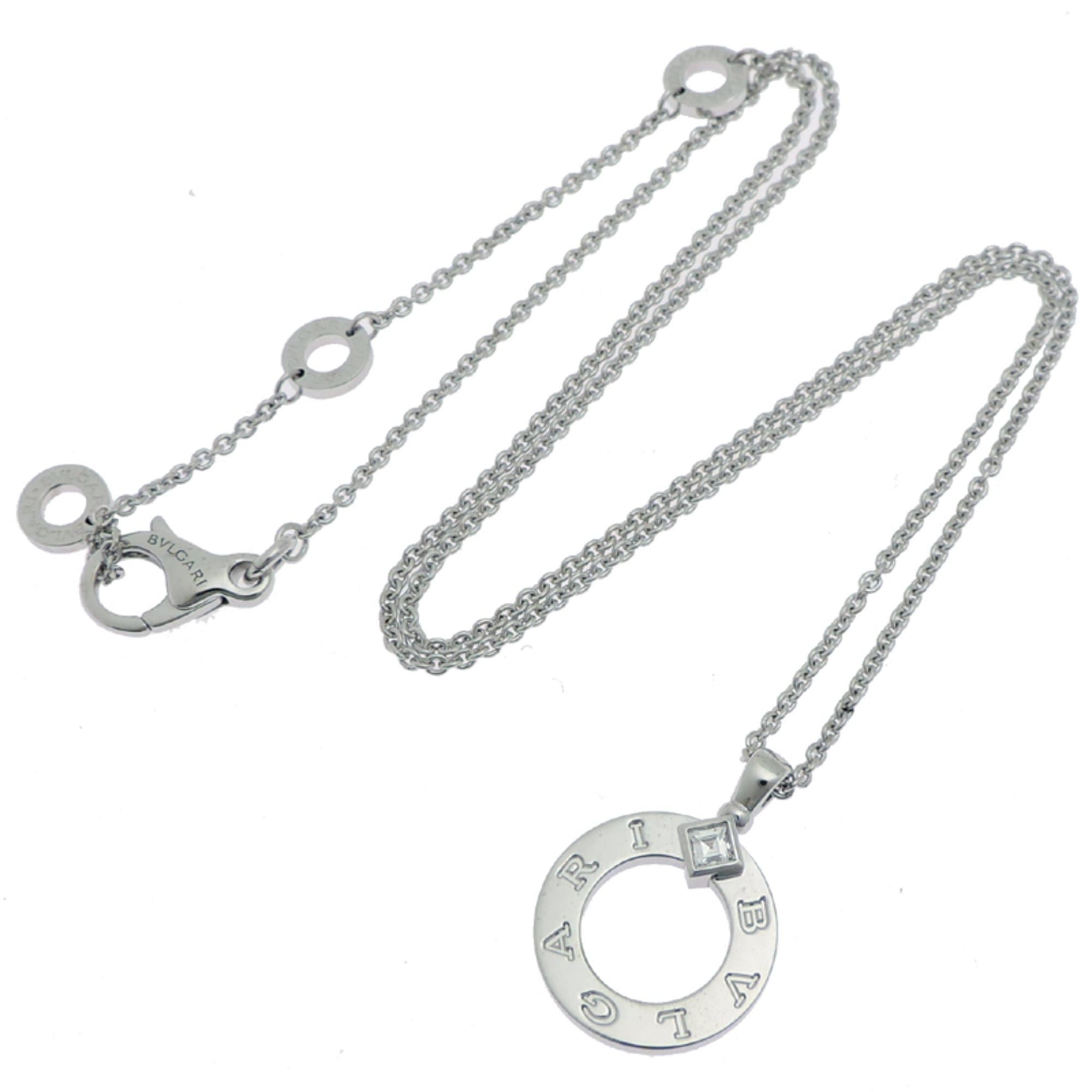 Bvlgari Bvlgari 2024 Circle Diamond Necklace for Men and Women, 361076, 750 White Gold Size ONE SIZE - 7 Thumbnail