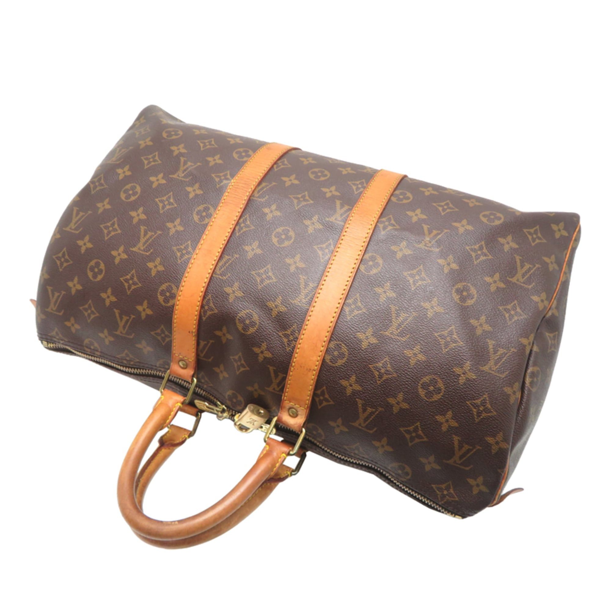 Louis Vuitton Louis Vuitton Keepall 45 Boston Bag for Women and Men, M41428 (Discontinued) Monogram Brown Size ONE SIZE - 4 Thumbnail