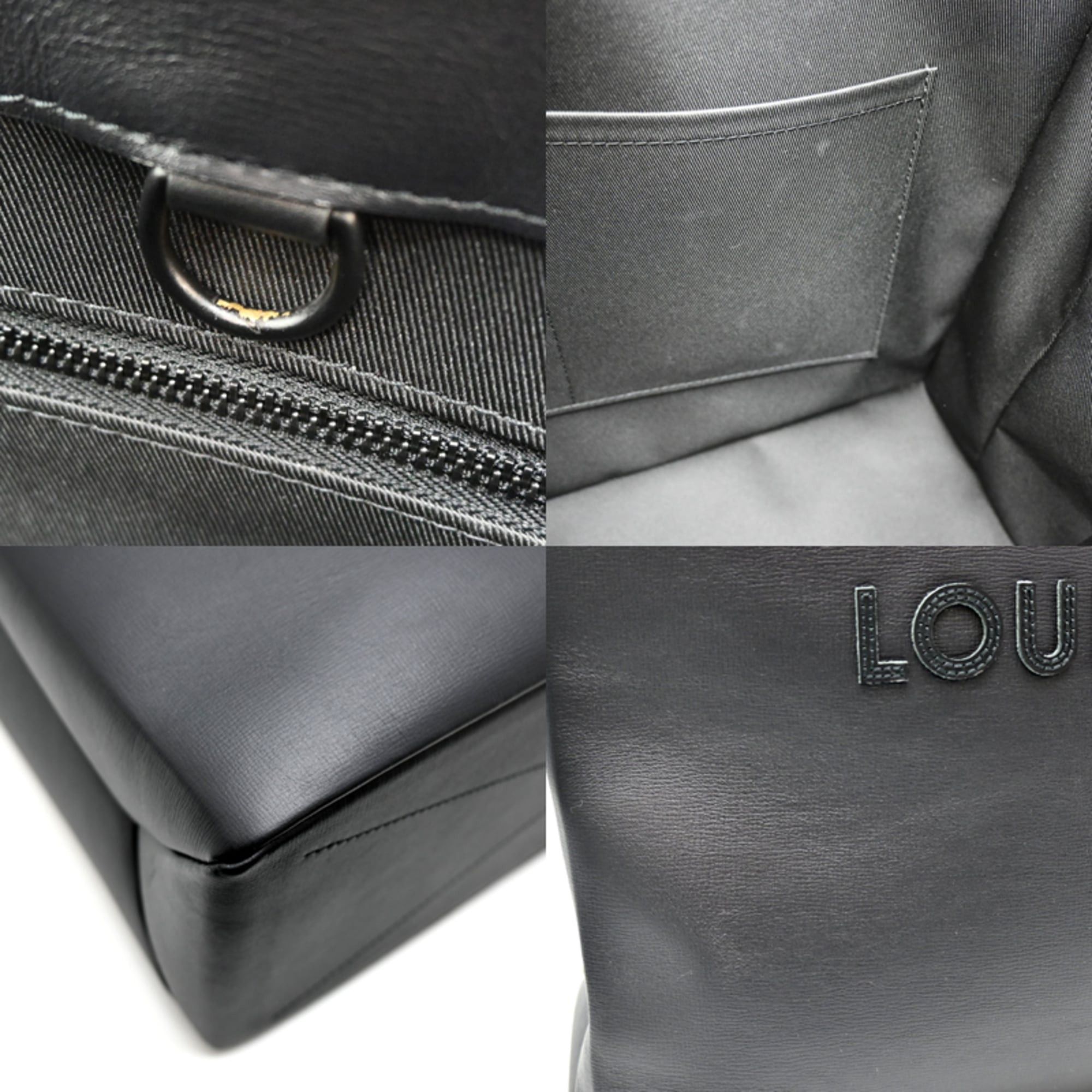 Louis Vuitton Louis Vuitton Shopper Tote MM Women's/Men's Bag M28309 Lamb Leather Black Size ONE SIZE - 7 Thumbnail