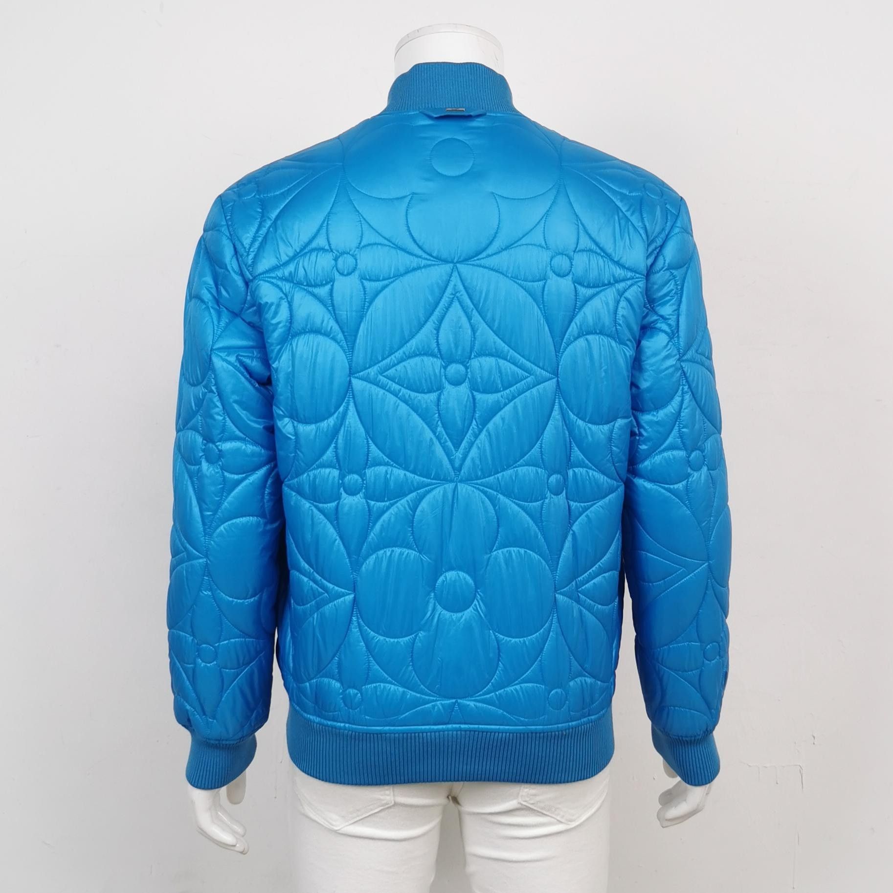 Louis Vuitton Louis Vuitton Blue Quilted Bomber Jacket L Size US XS / EU 42 / 0 - 4 Thumbnail