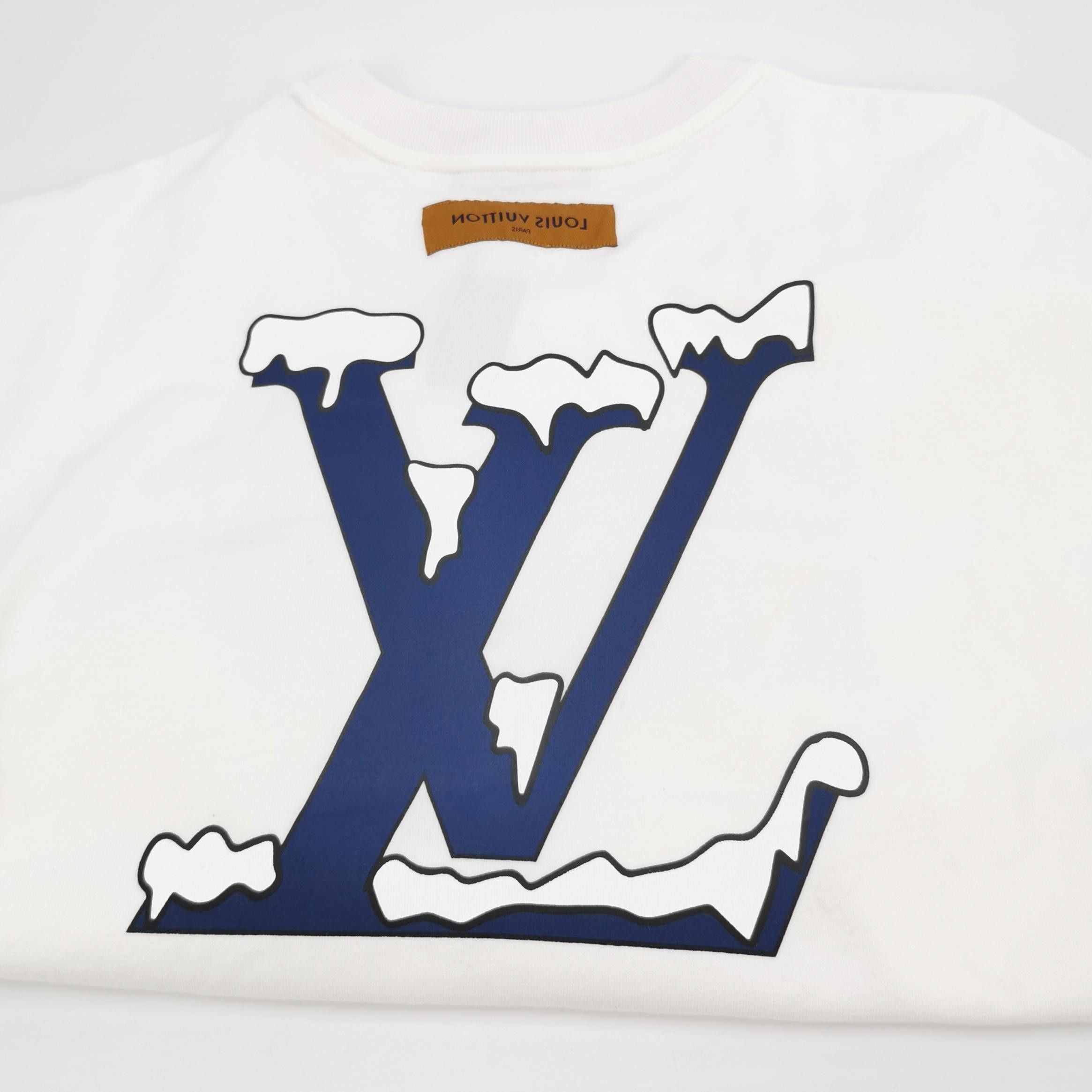 Louis Vuitton White 'DO A KICKFLIP' Cotton Crew Neck T-Shirt L Size US L / EU 52-54 / 3 - 8 Thumbnail