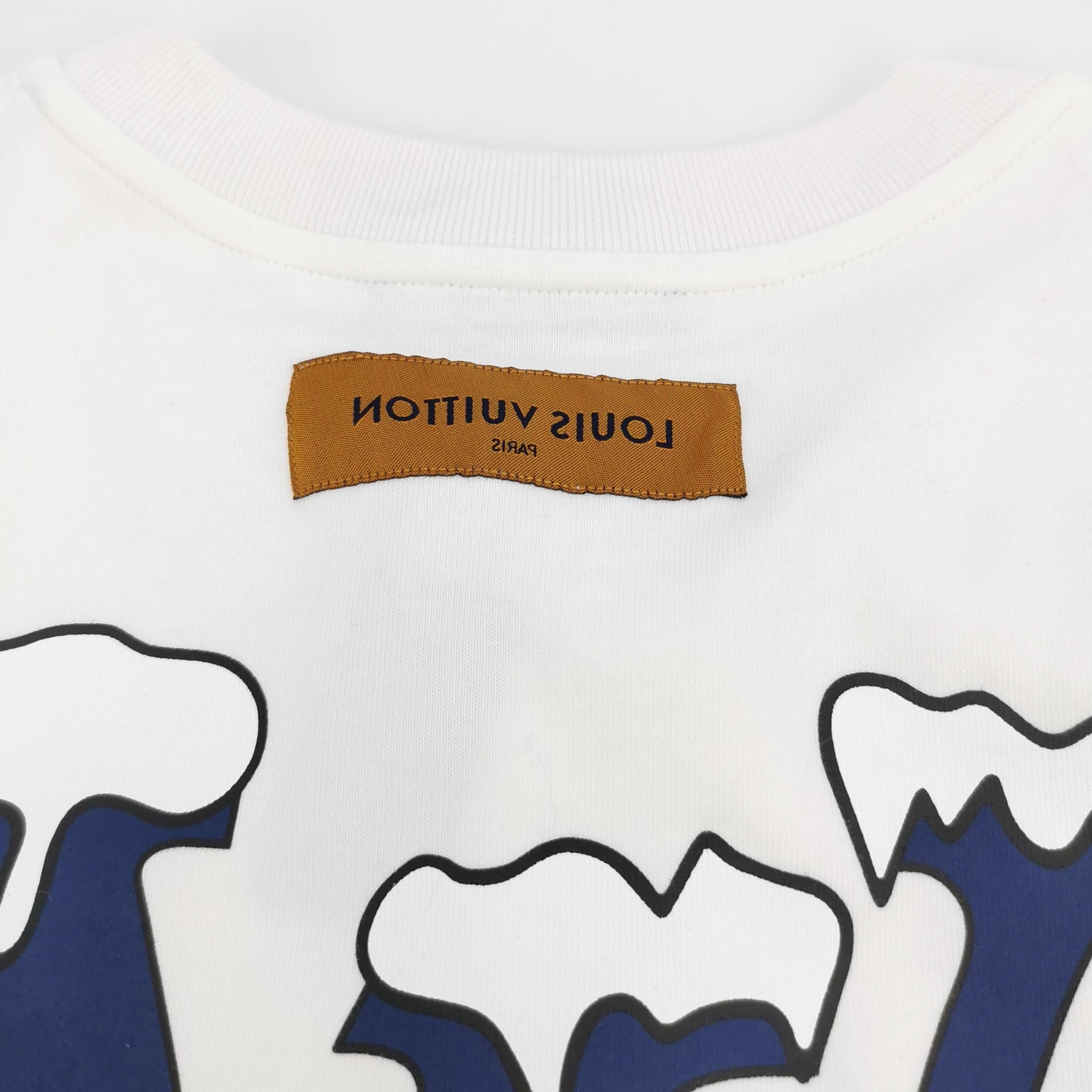 Louis Vuitton White 'DO A KICKFLIP' Cotton Crew Neck T-Shirt L Size US L / EU 52-54 / 3 - 10 Thumbnail