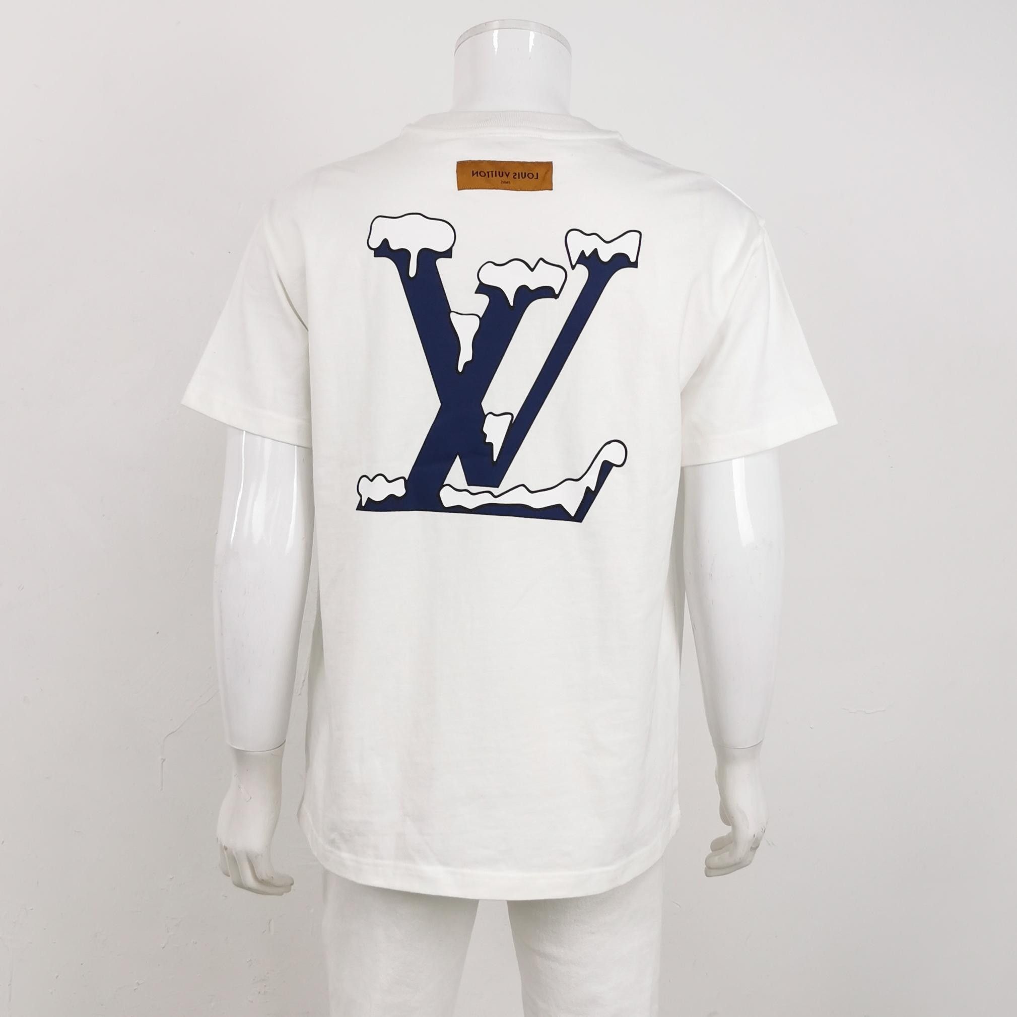 Louis Vuitton White 'DO A KICKFLIP' Cotton Crew Neck T-Shirt L Size US L / EU 52-54 / 3 - 3 Thumbnail