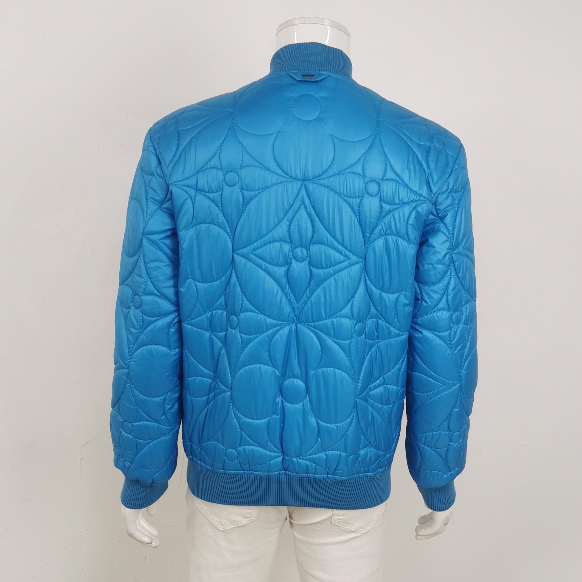Louis Vuitton Louis Vuitton Blue Logo Embossed Zip Cotton Jacket S Size US S / EU 44-46 / 1 - 3 Thumbnail