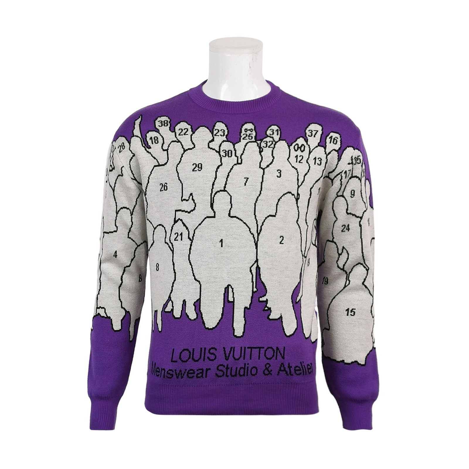 Louis Vuitton Louis Vuitton Wool Patterned Crewneck Sweater S Size US S / EU 44-46 / 1 - 2 Thumbnail