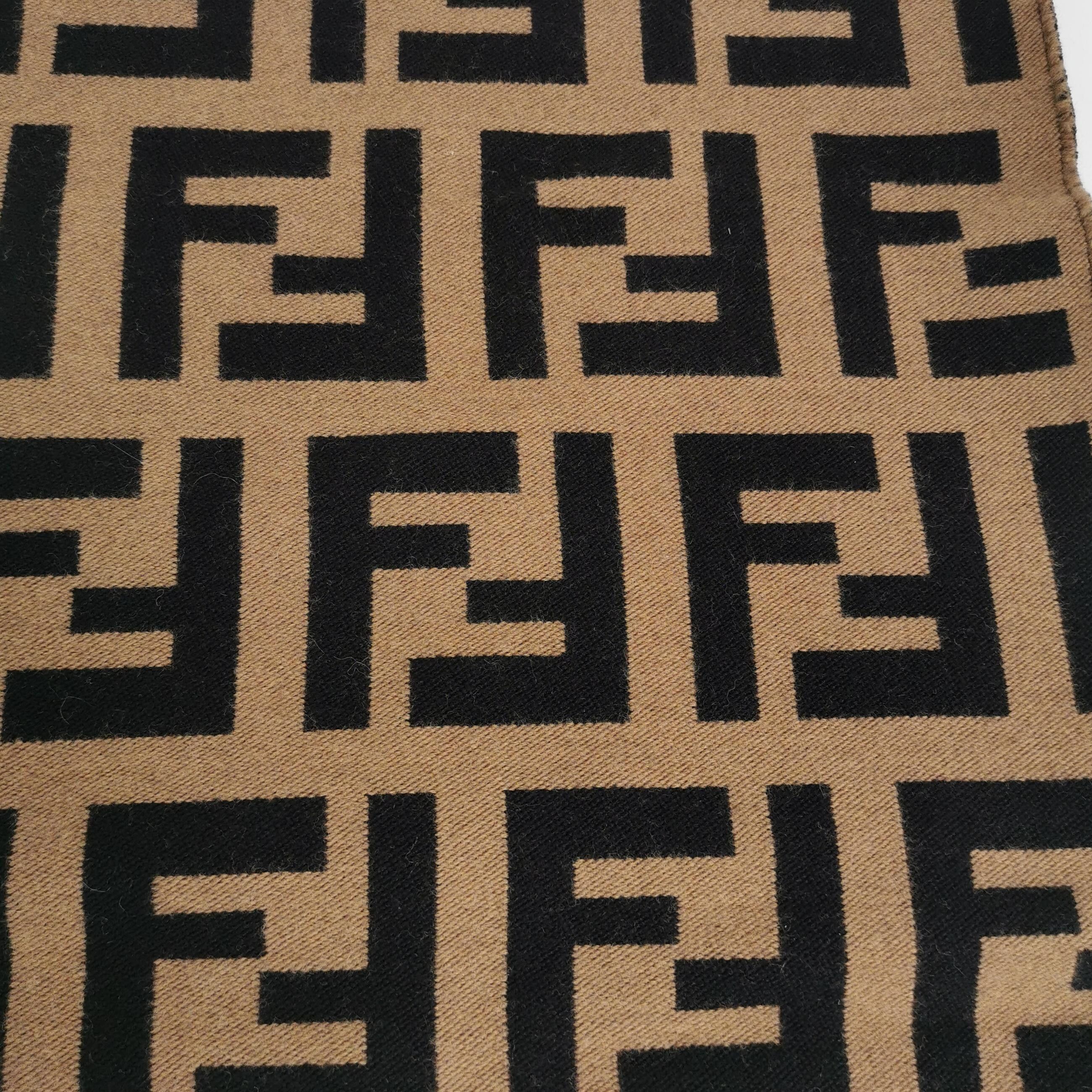 Louis Vuitton Fendi Double F Pattern Fringe Scarf Size ONE SIZE - 5 Thumbnail