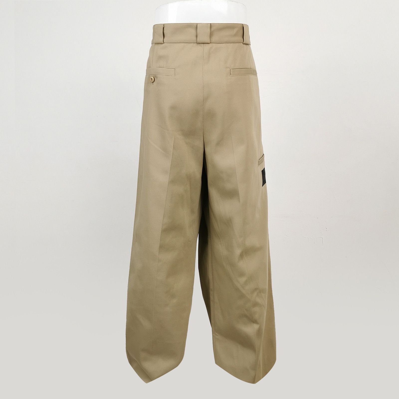 Givenchy Givenchy Beige Cotton Wide-Leg Pants L/48 Size US 27 - 3 Thumbnail