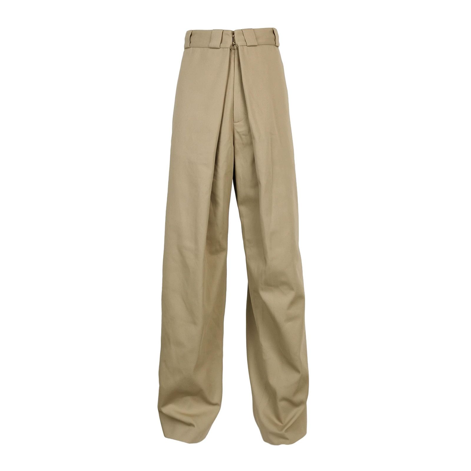 Givenchy Givenchy Beige Cotton Wide-Leg Pants L/48 Size US 27 - 2 Thumbnail