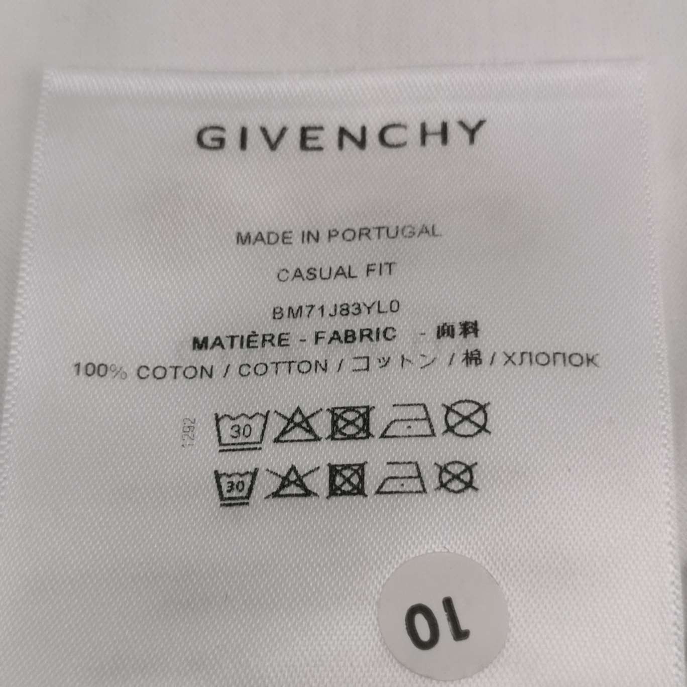 Givenchy Givenchy S Size Cotton Logo Crew Neck T-Shirt Size US S / EU 44-46 / 1 - 15 Thumbnail