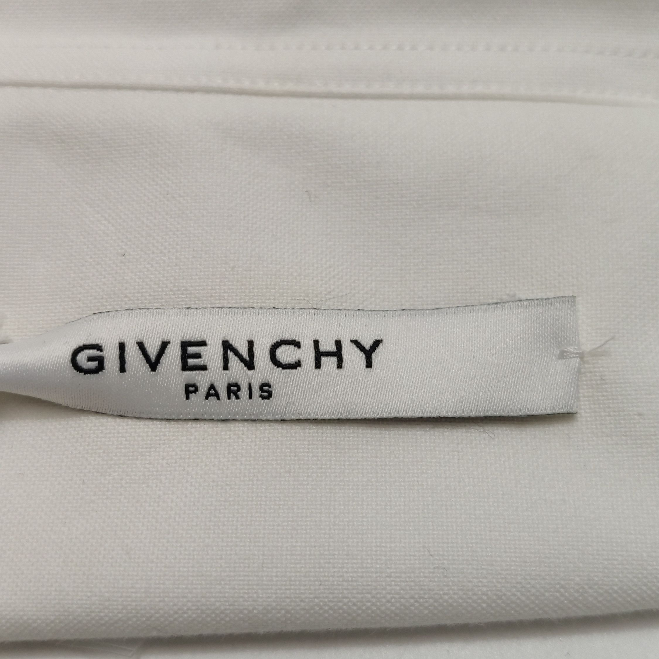Givenchy Givenchy Cotton Logo Embroidered Collared Shirt Size US L / EU 52-54 / 3 - 9 Thumbnail