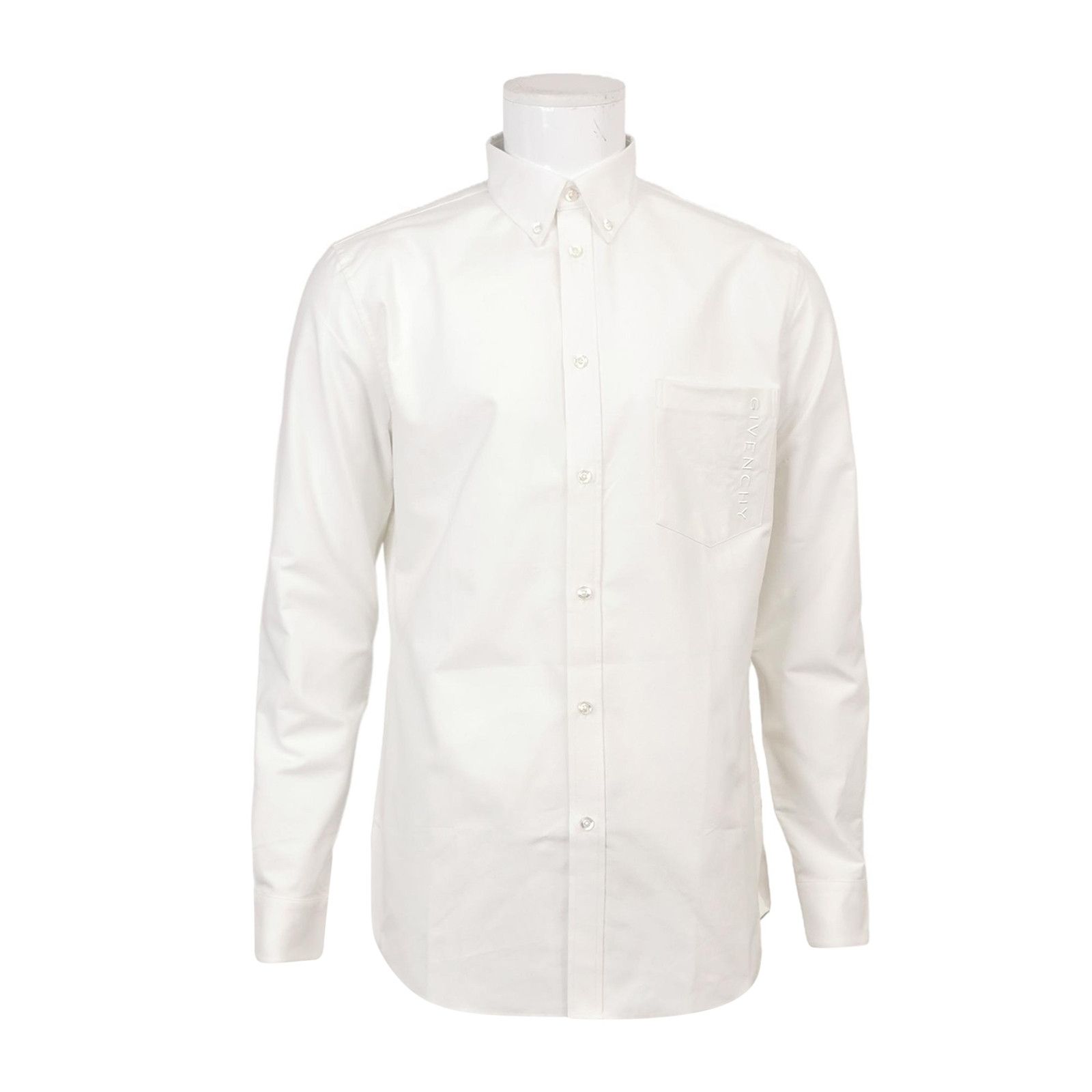 Givenchy Givenchy Cotton Logo Embroidered Collared Shirt Size US L / EU 52-54 / 3 - 2 Thumbnail