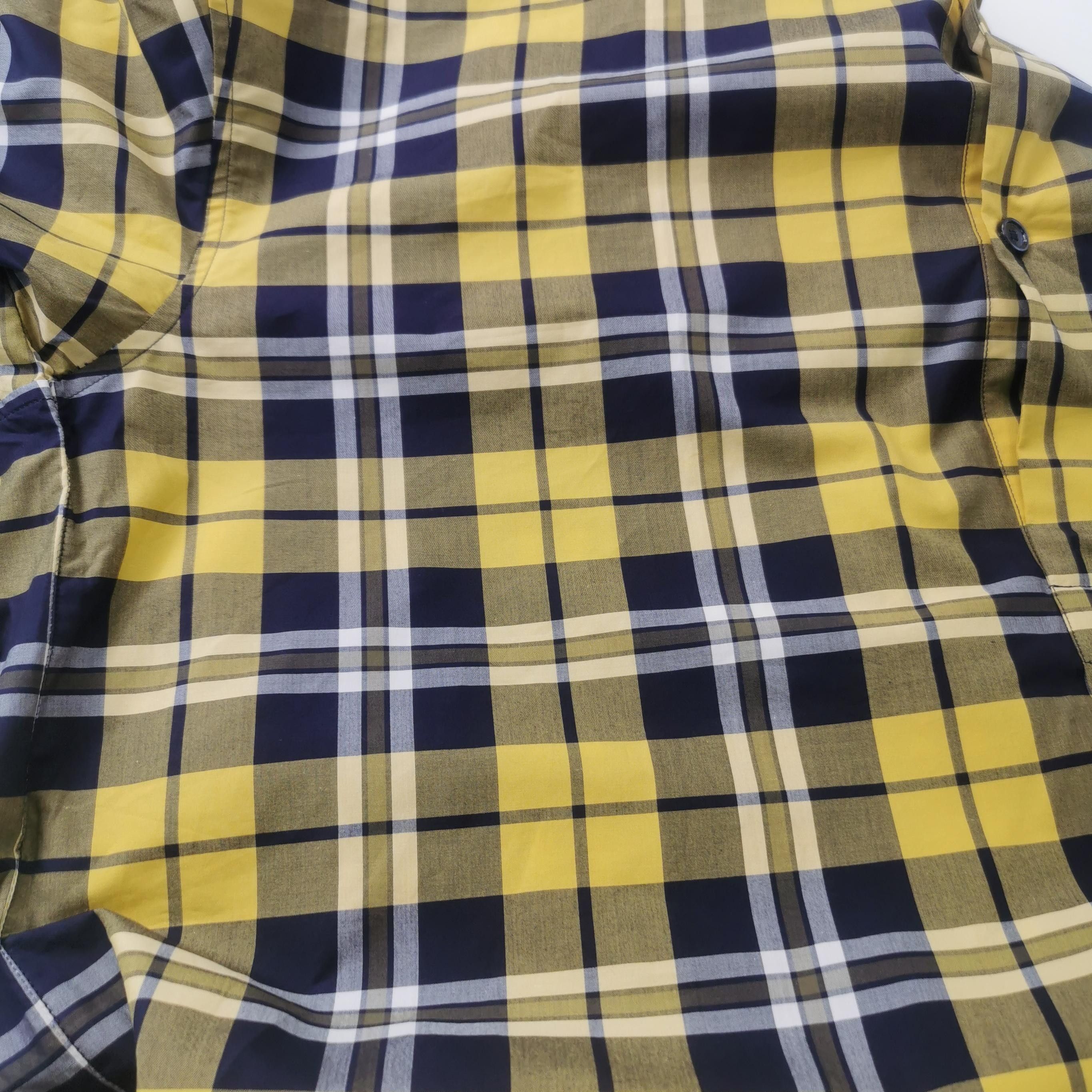 Givenchy Givenchy Yellow Plaid Cotton Collared Shirt Size US M / EU 48-50 / 2 - 7 Thumbnail
