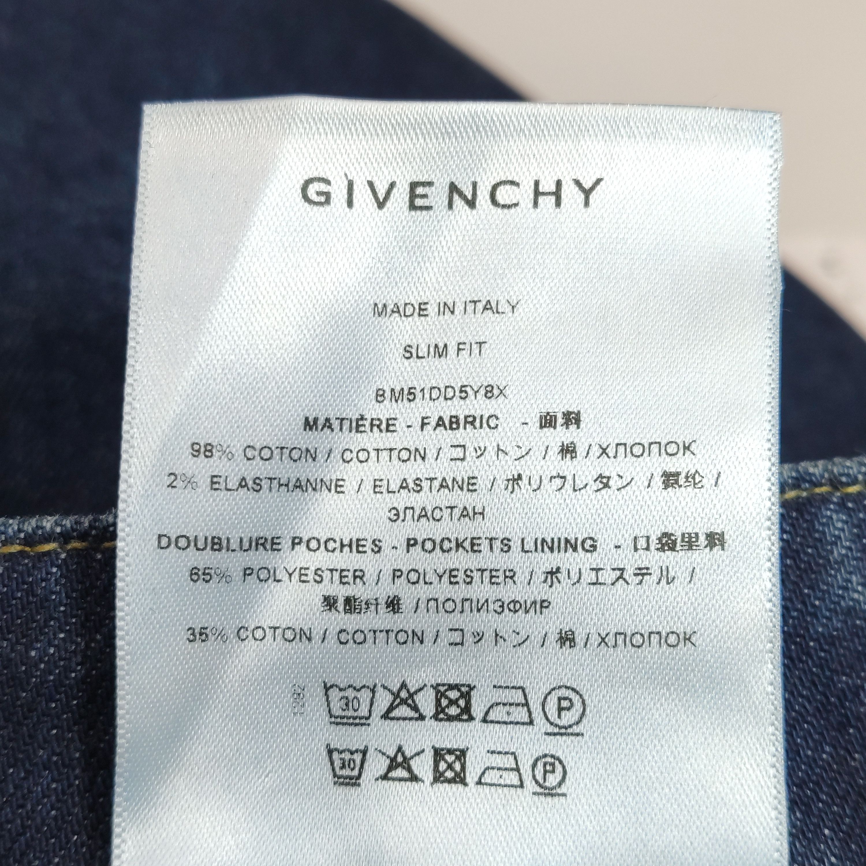 Givenchy Dark Blue High-Waisted Denim Jeans Size US 35 - 17 Thumbnail